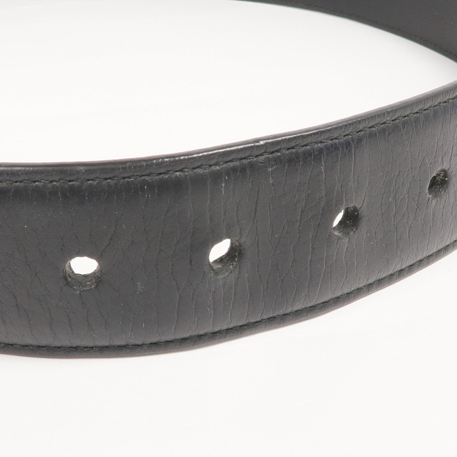 GUCCI 牛皮皮革Belt銀扣皮帶