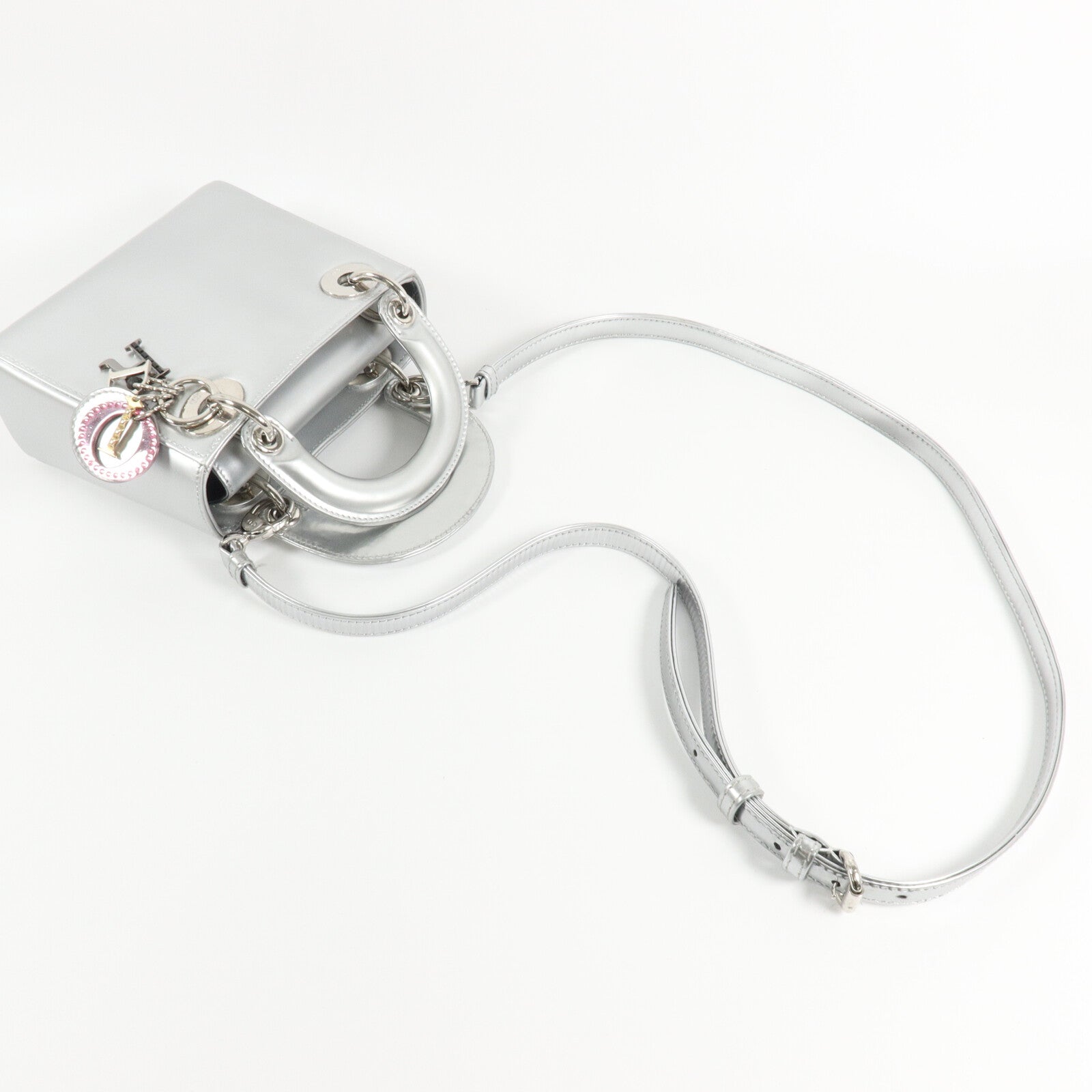 Dior Mirror Metallic Patent Mini Lady Dior Limited Edition手挽肩背兩用袋