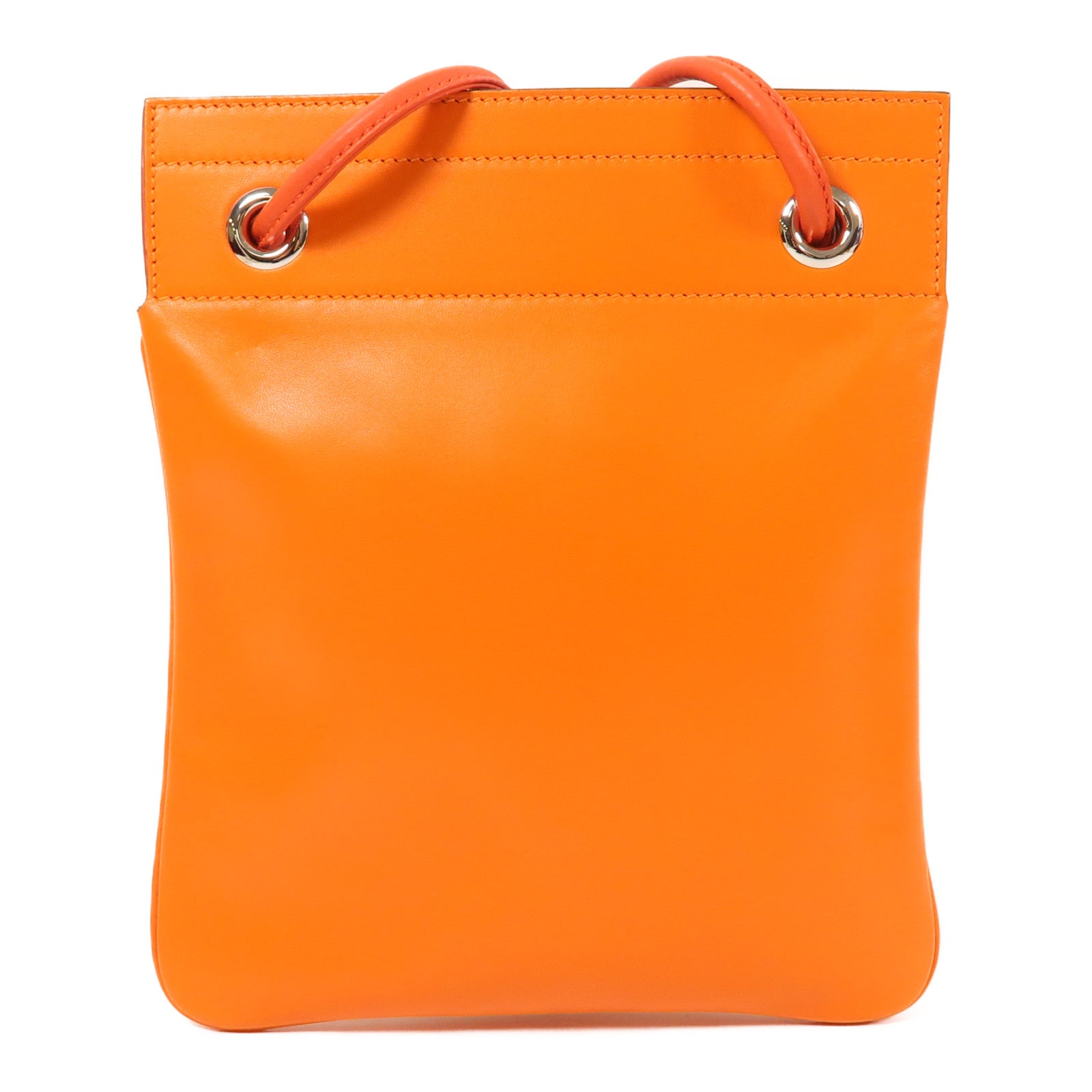 HERMES Swift皮革Aline Mini銀扣肩背袋Feu
