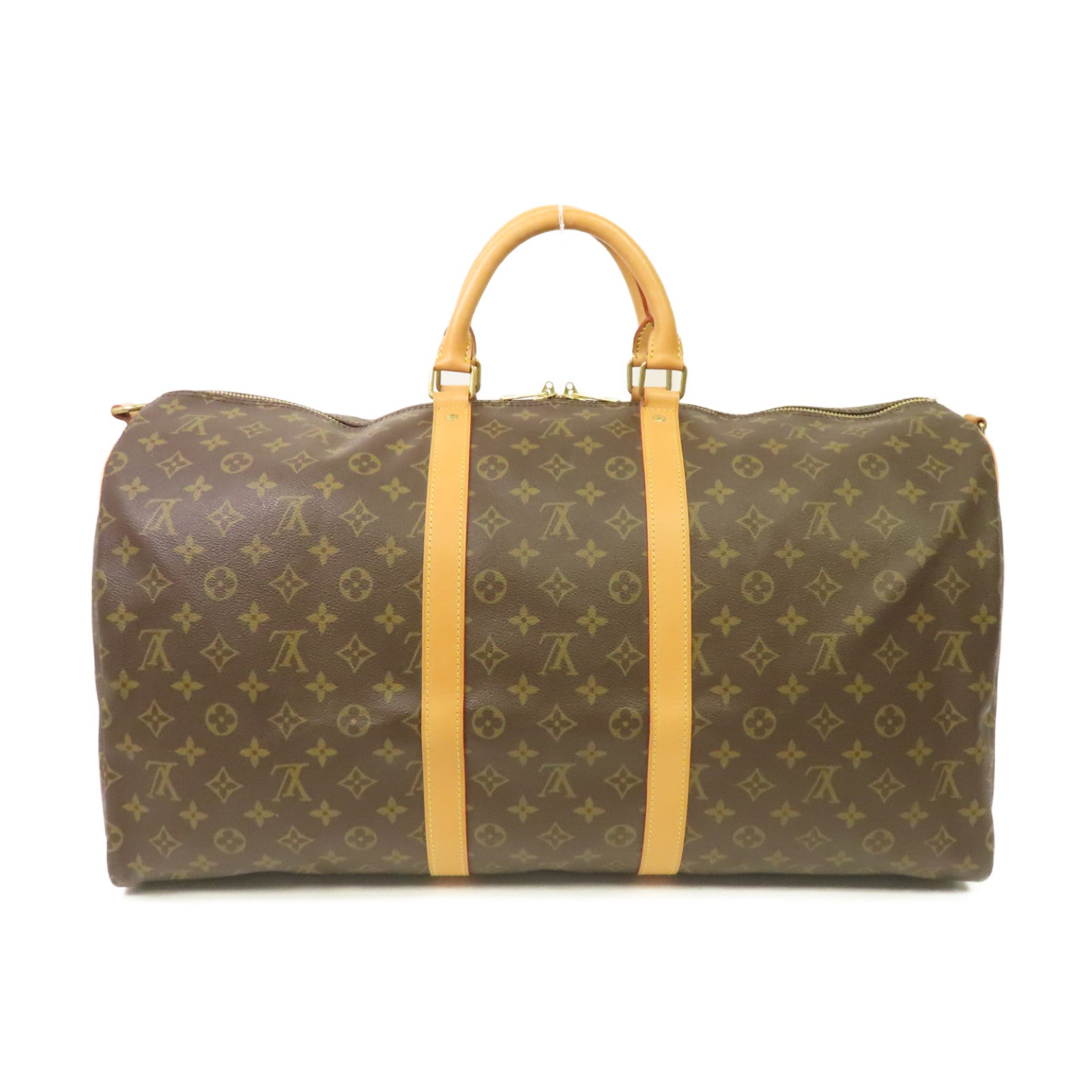 LOUIS VUITTON Monogram Keepall 50金扣波士頓包啡色