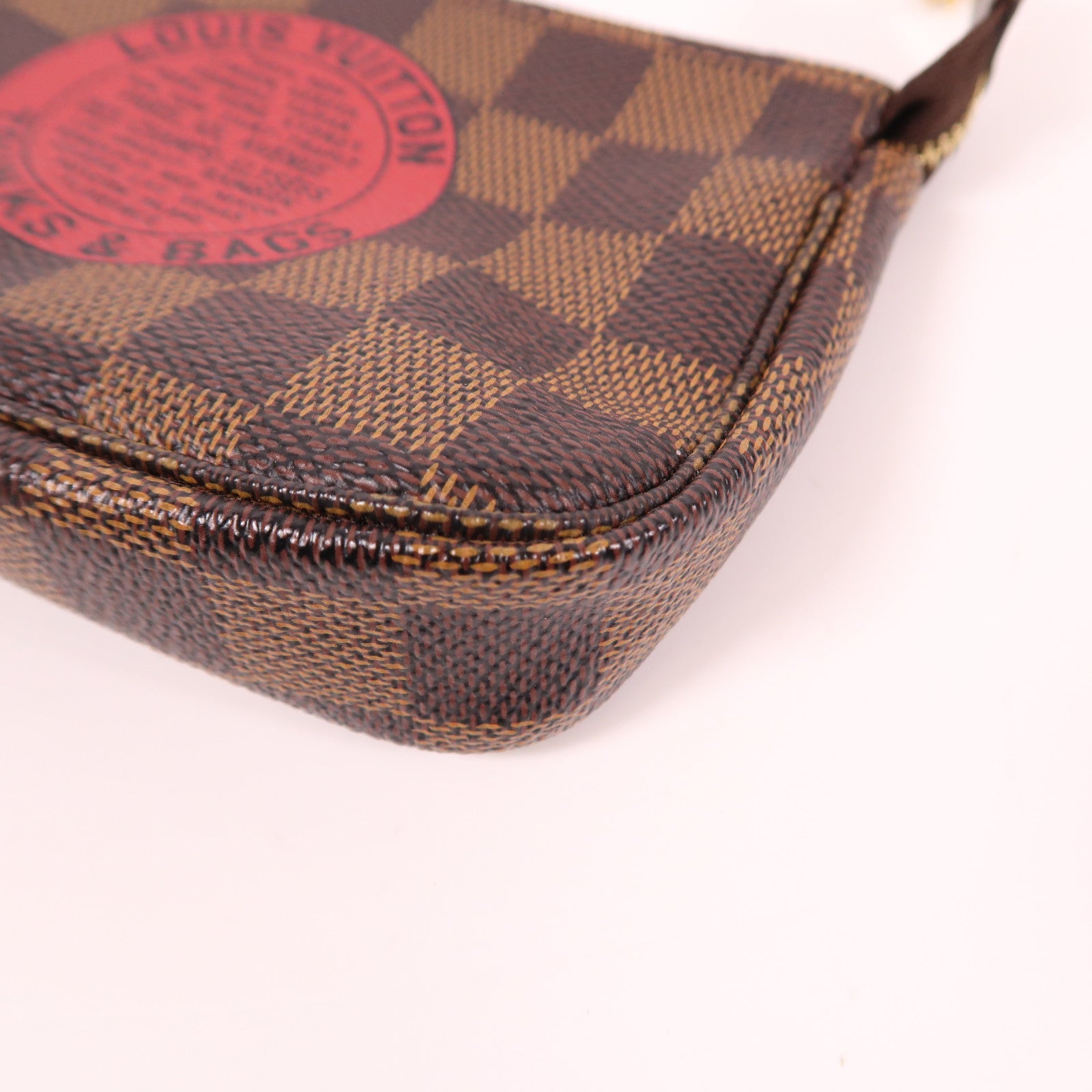 LOUIS VUITTON 【激減優惠】Damier Mini Pochette Accessoires金扣手挽袋