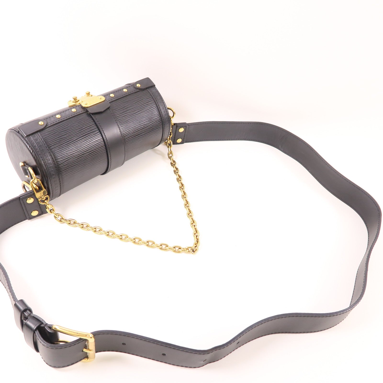 LOUIS VUITTON Epi Papillon Trunk金扣手挽肩背兩用袋