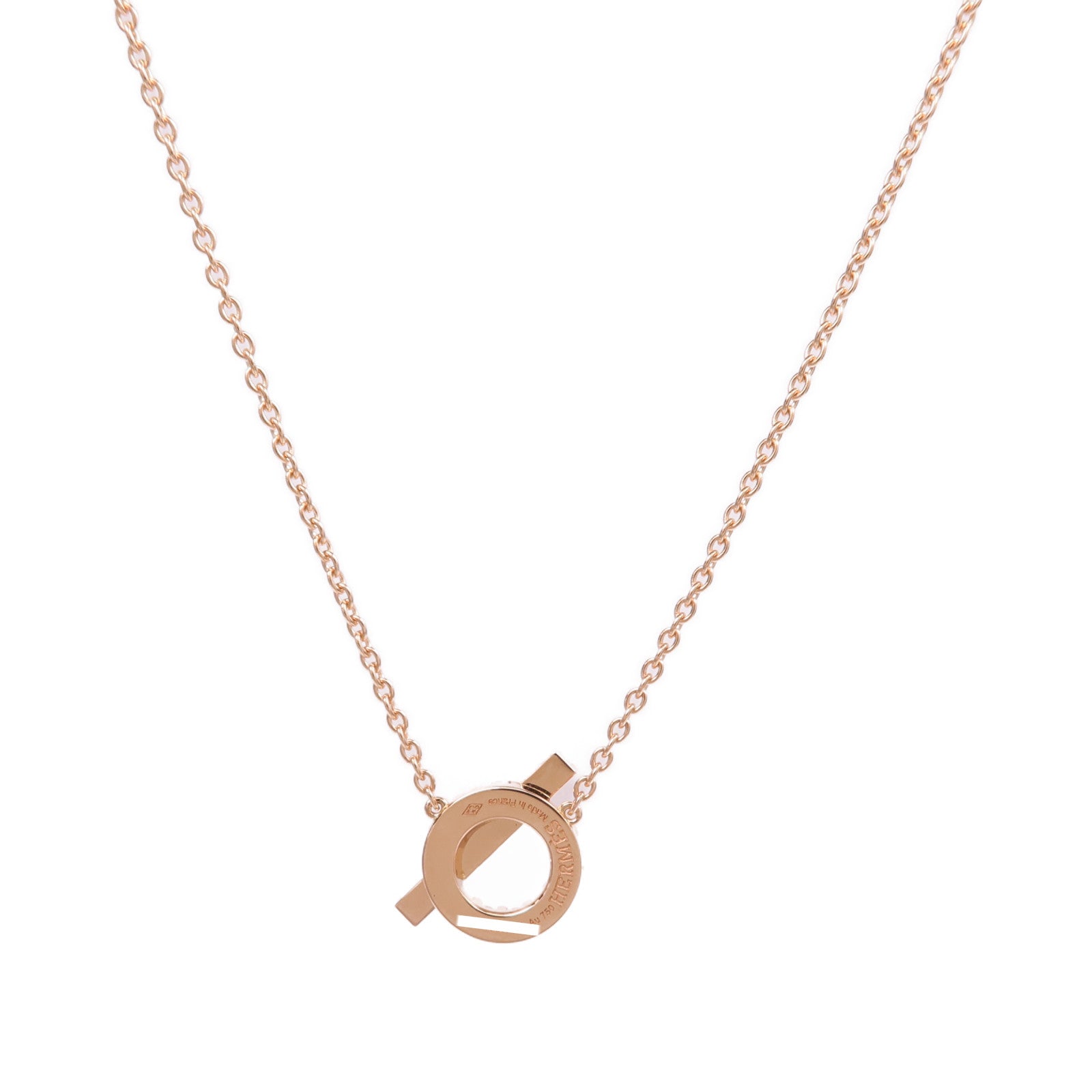 HERMES 【激減優惠】18K玫瑰金Finesse Pendant鑽石項鍊