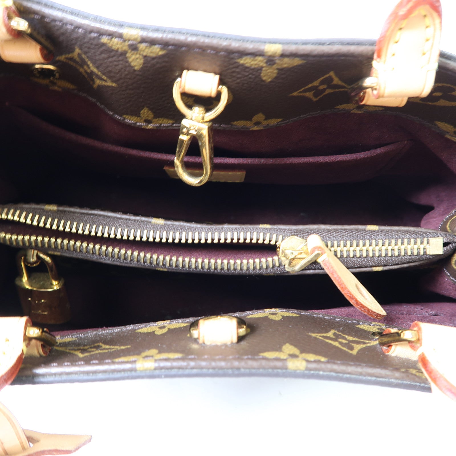 LOUIS VUITTON 【激減優惠】Monogram Montaigne金扣手挽肩背兩用袋啡色