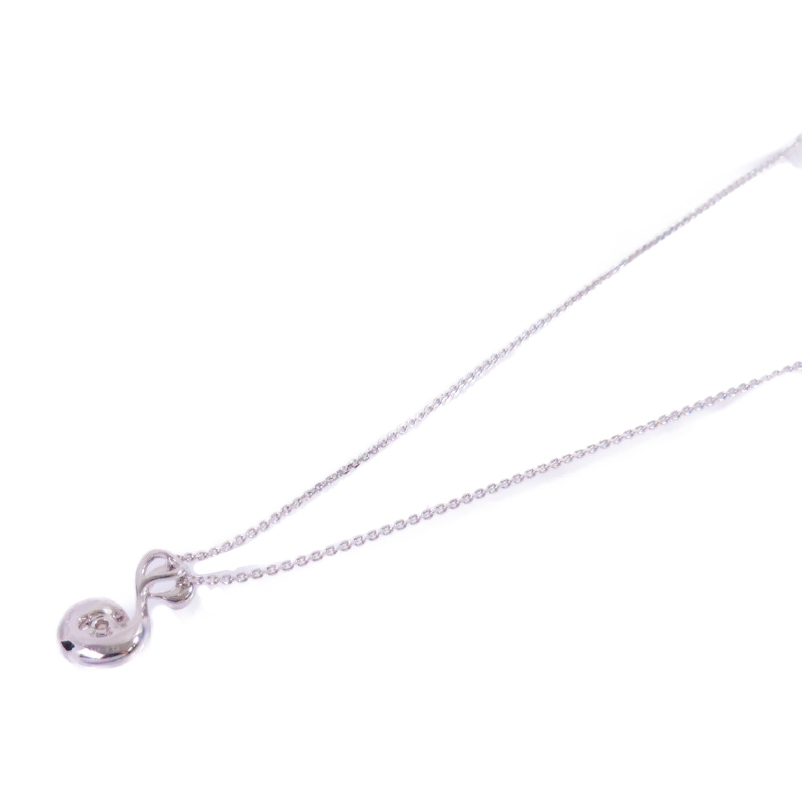 JEWELRY (PRICE DOWN) 0.095ct Diamond Necklace 18K White Gold PT950 Platinum