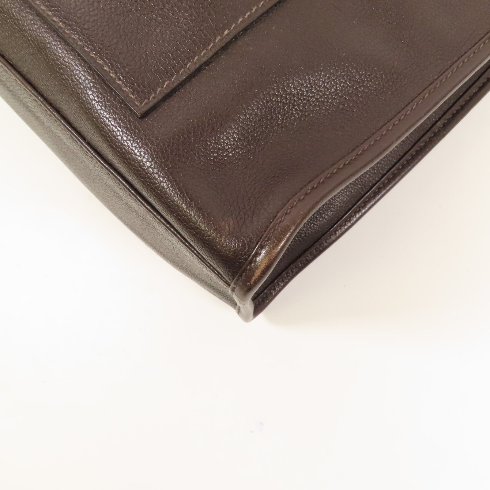 HERMES Sac Berlin 40 Tote Bag Evergrain Leather Chocolate