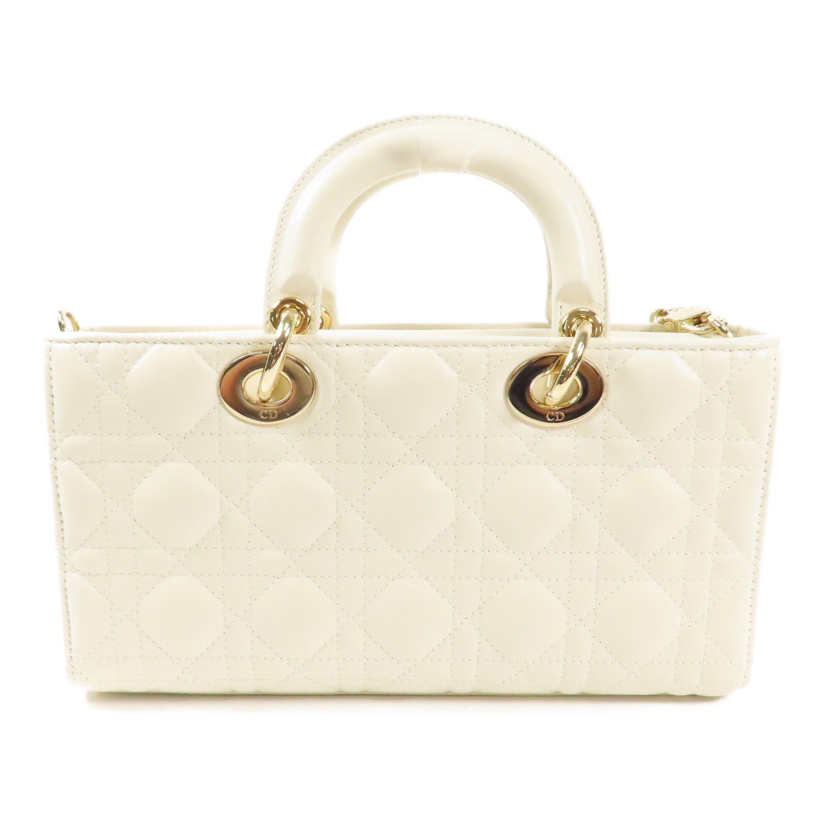 Dior 山羊皮皮革Lady D Joy金扣手挽肩背兩用袋