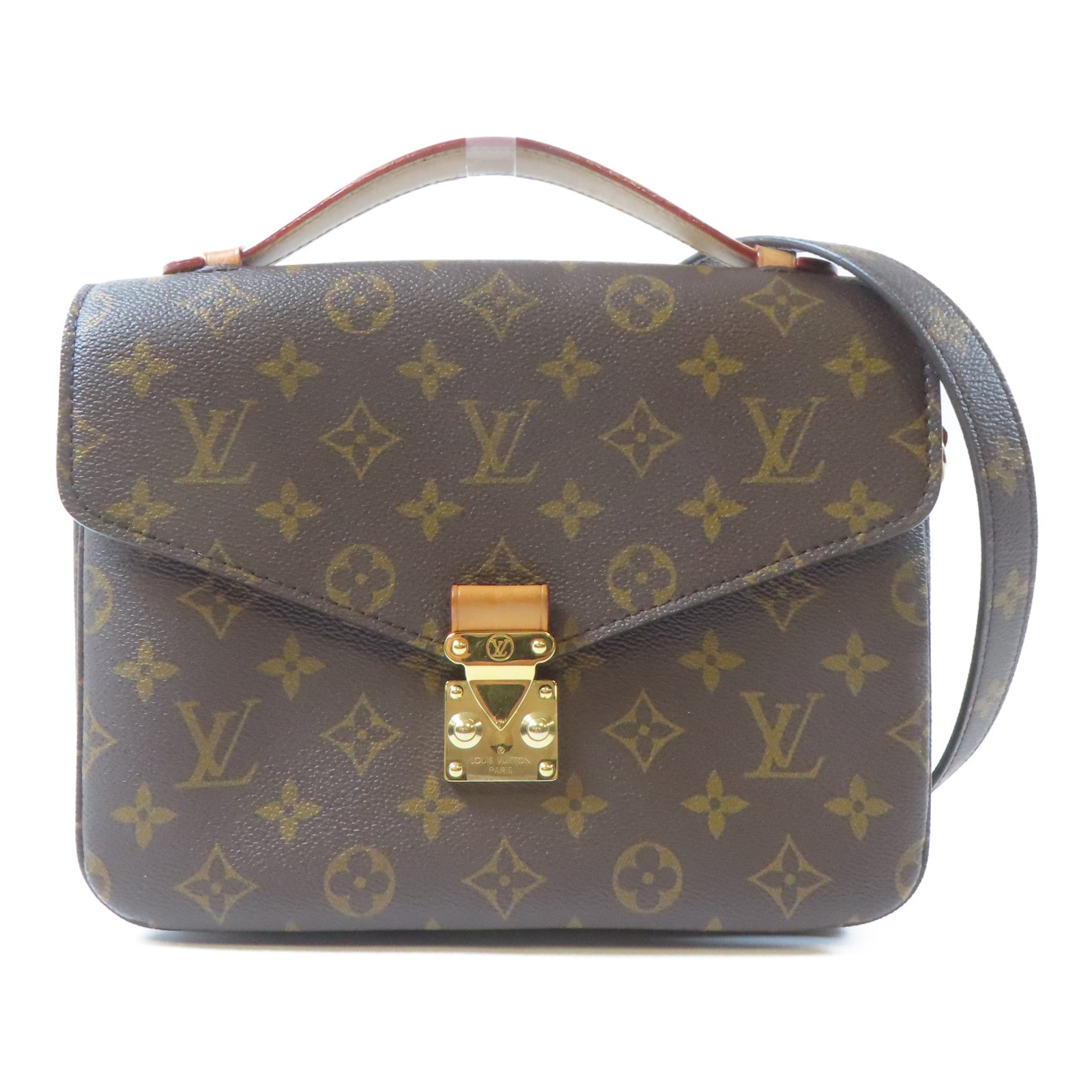 LOUIS VUITTON Monogram Pochette Metis金扣手挽肩背兩用袋啡色