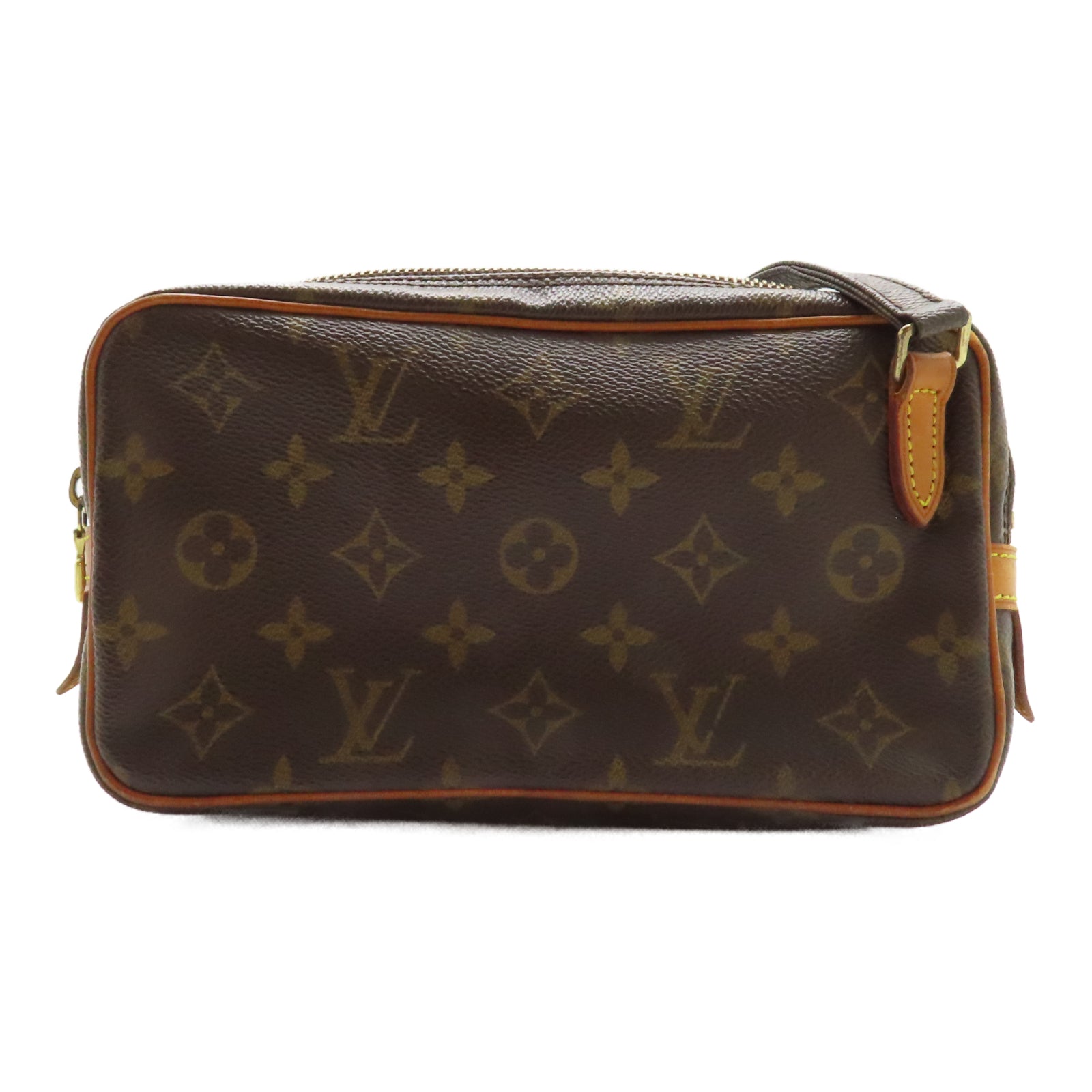 LOUIS VUITTON Monogram Pochette Marly Bandouliere金扣肩背袋啡色
