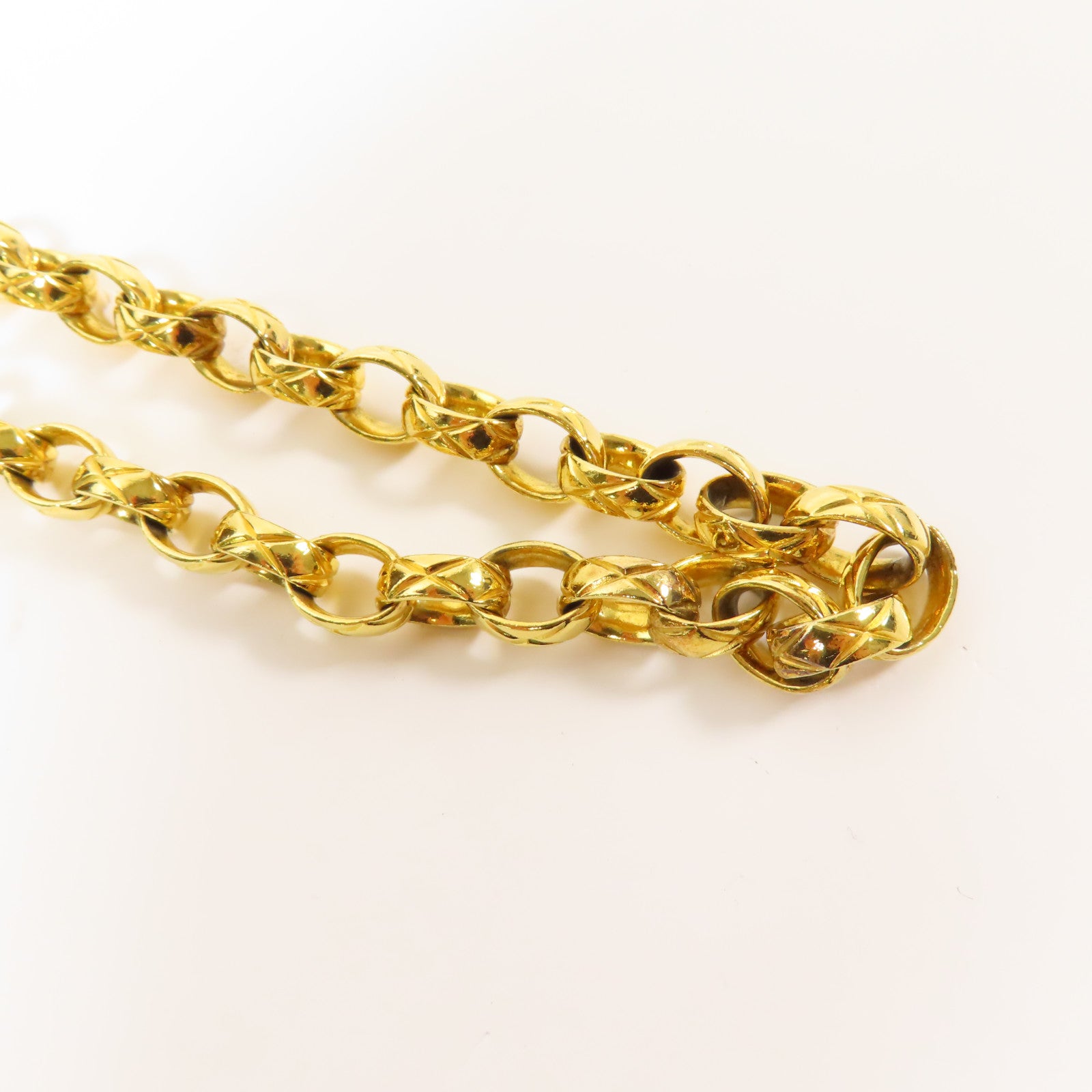 CHANEL 羊皮皮革Vintage Chain Shoulder金扣肩背袋