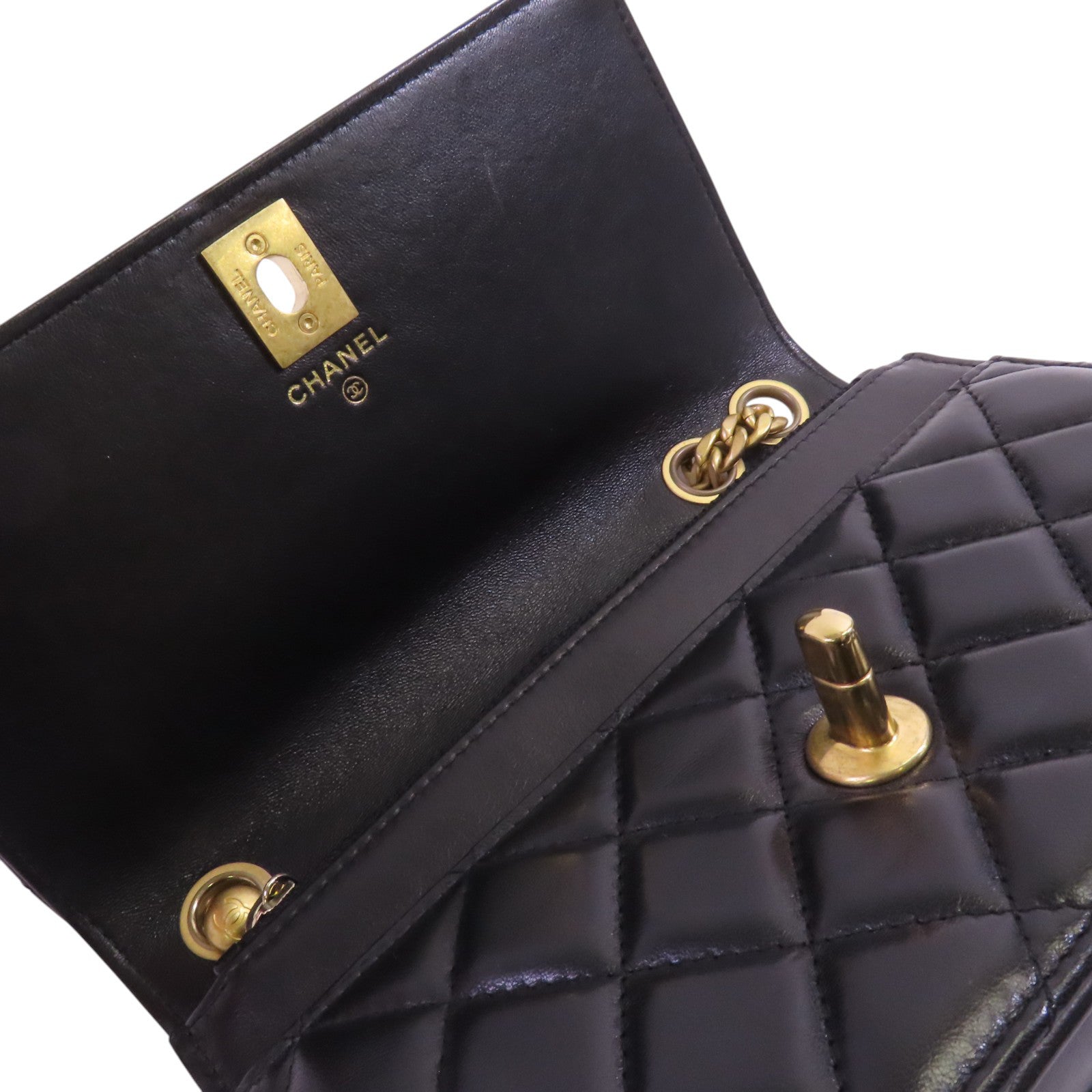 CHANEL 羊皮皮革WOC Gold Ball Adjustable金扣鏈帶錢包肩背袋