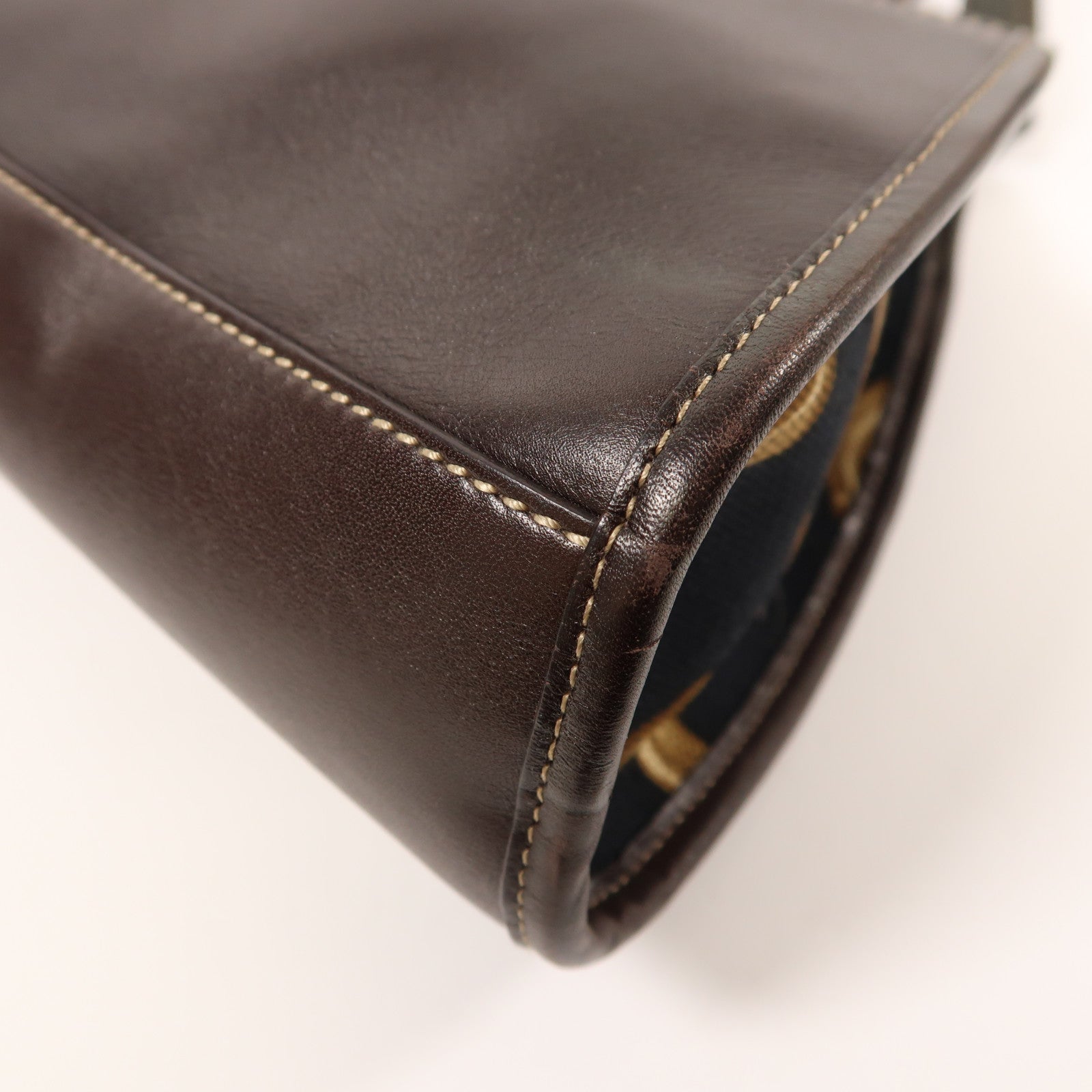 GUCCI GG GHW Tote Bag 154399 Canvas Brown/Black