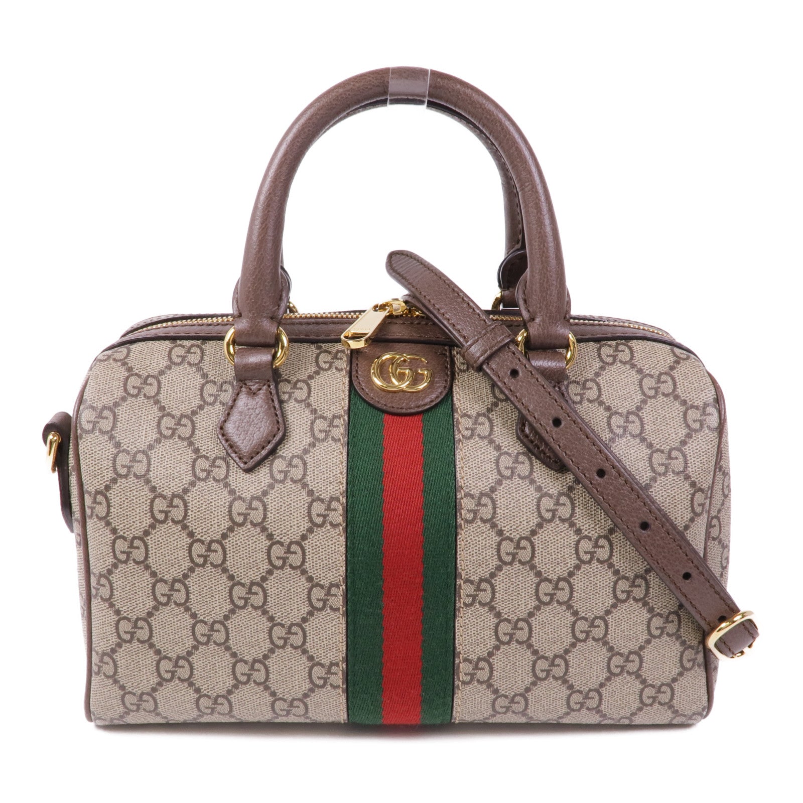 GUCCI GHW Ophidia GG 2 Way Shoulder Bag 772061 Coated Canvas Brown