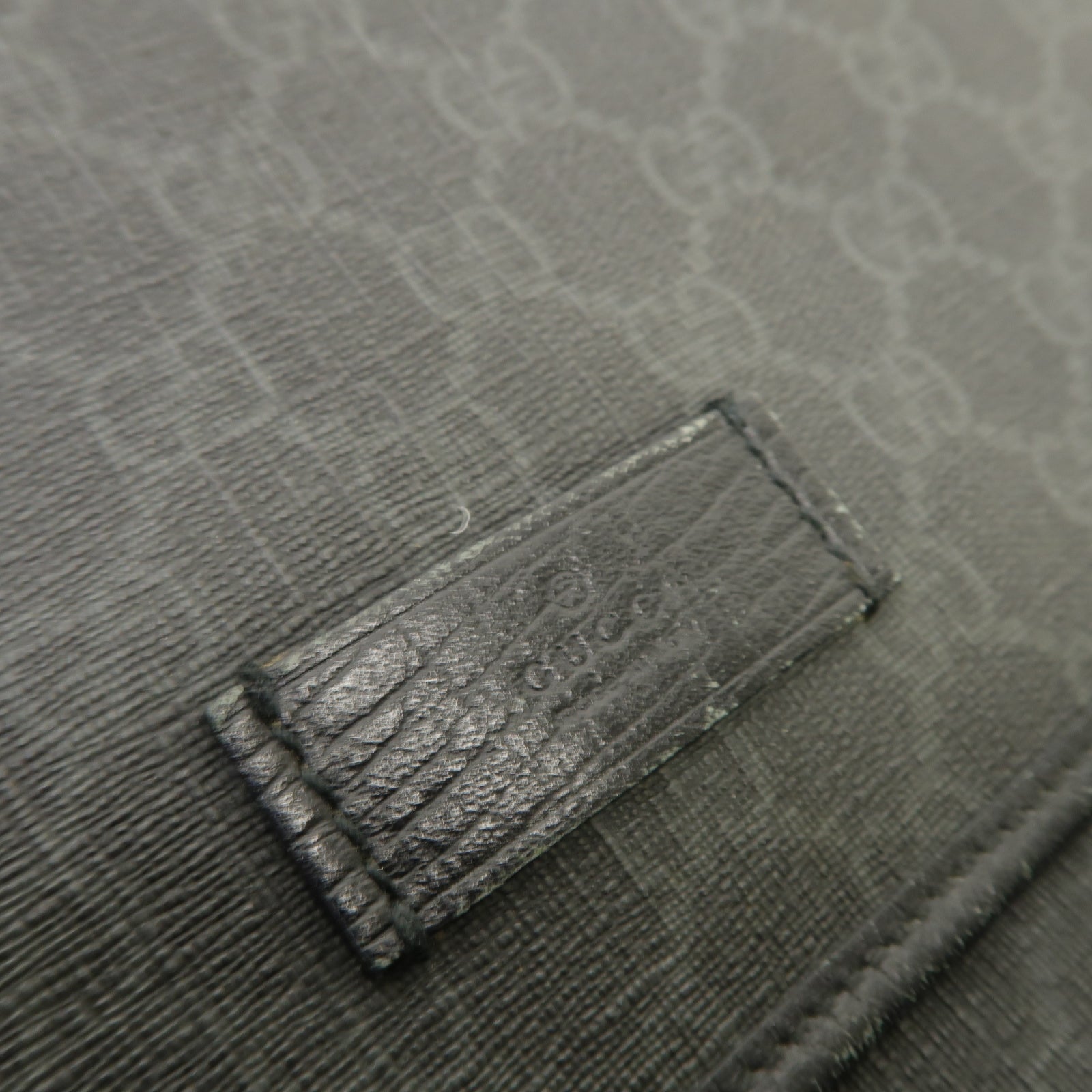 GUCCI 塗層帆布Shoulder Bag肩背袋黑色