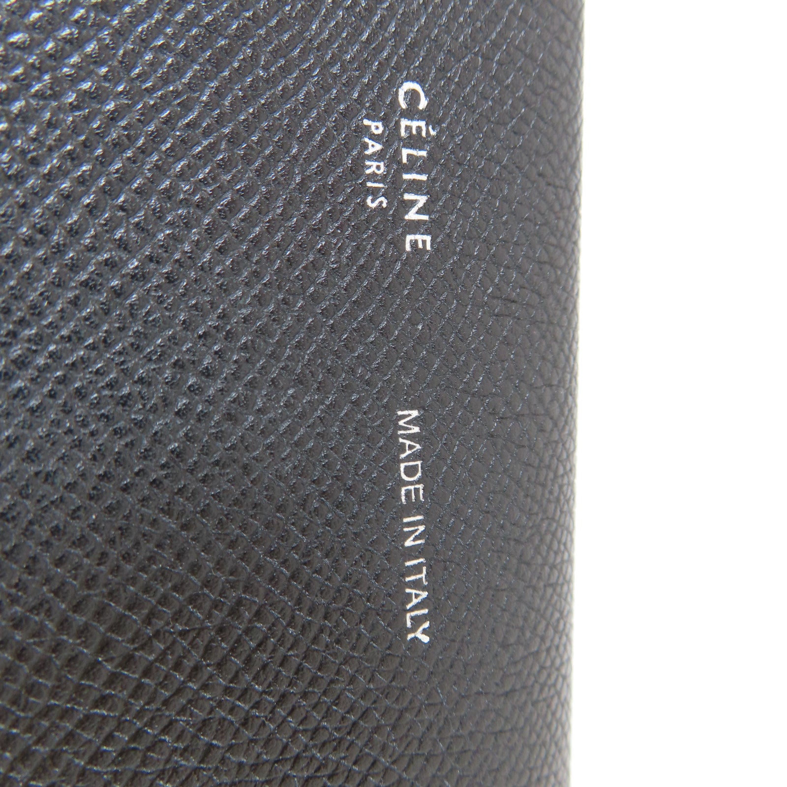 CELINE 【激減優惠】牛皮皮革Shoulder Bag銀扣肩背袋黑色
