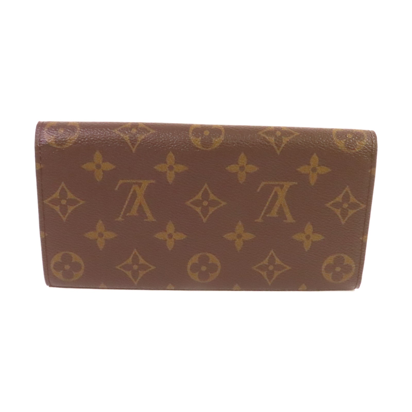 LOUIS VUITTON Monogram Emilie Long Wallet金扣長錢包啡色/紫紅色