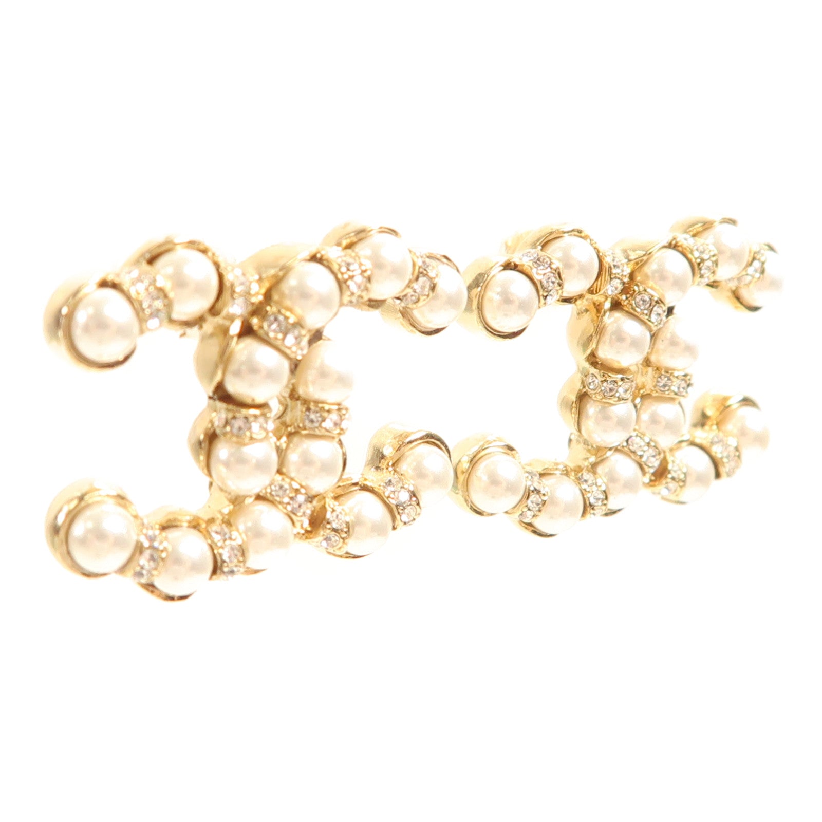 CHANEL 金屬Earrings耳環金色/白色