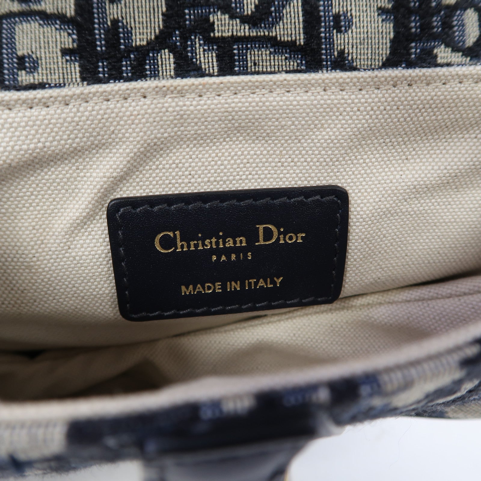 Dior 【激減優惠】帆布Shoulder Bag金扣手挽袋藍色