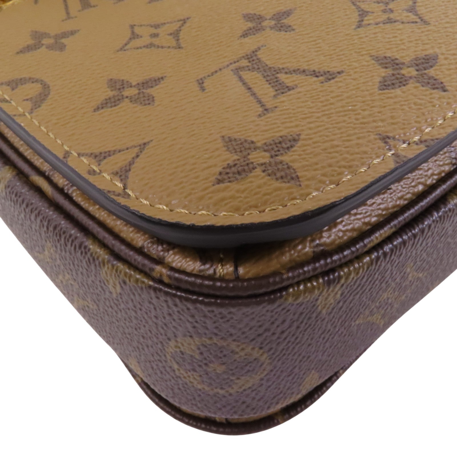 LOUIS VUITTON Monogram Reverse Pochette Metis金扣手挽肩背兩用袋