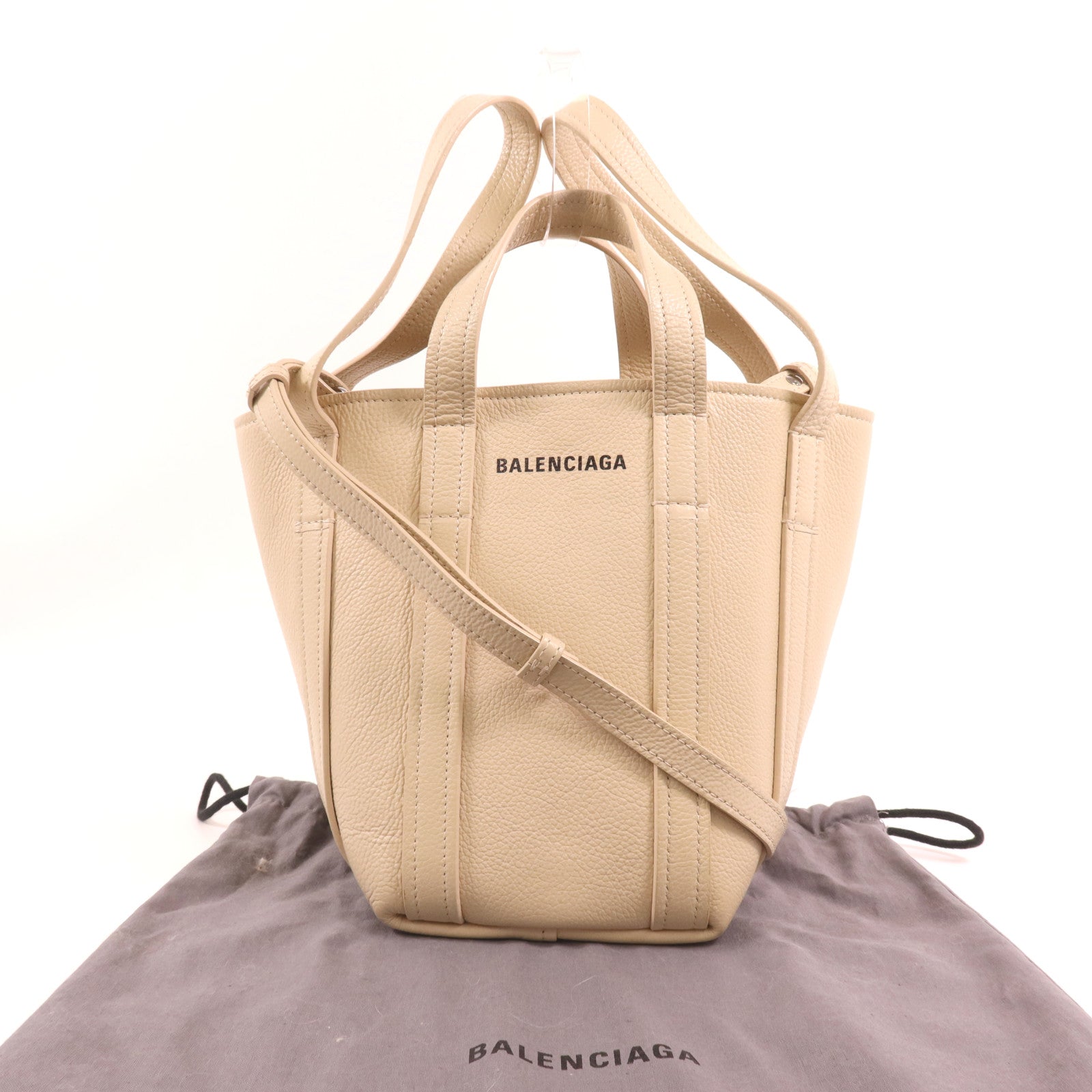 BALENCIAGA 牛皮皮革Everyday XS銀扣手挽肩背兩用袋