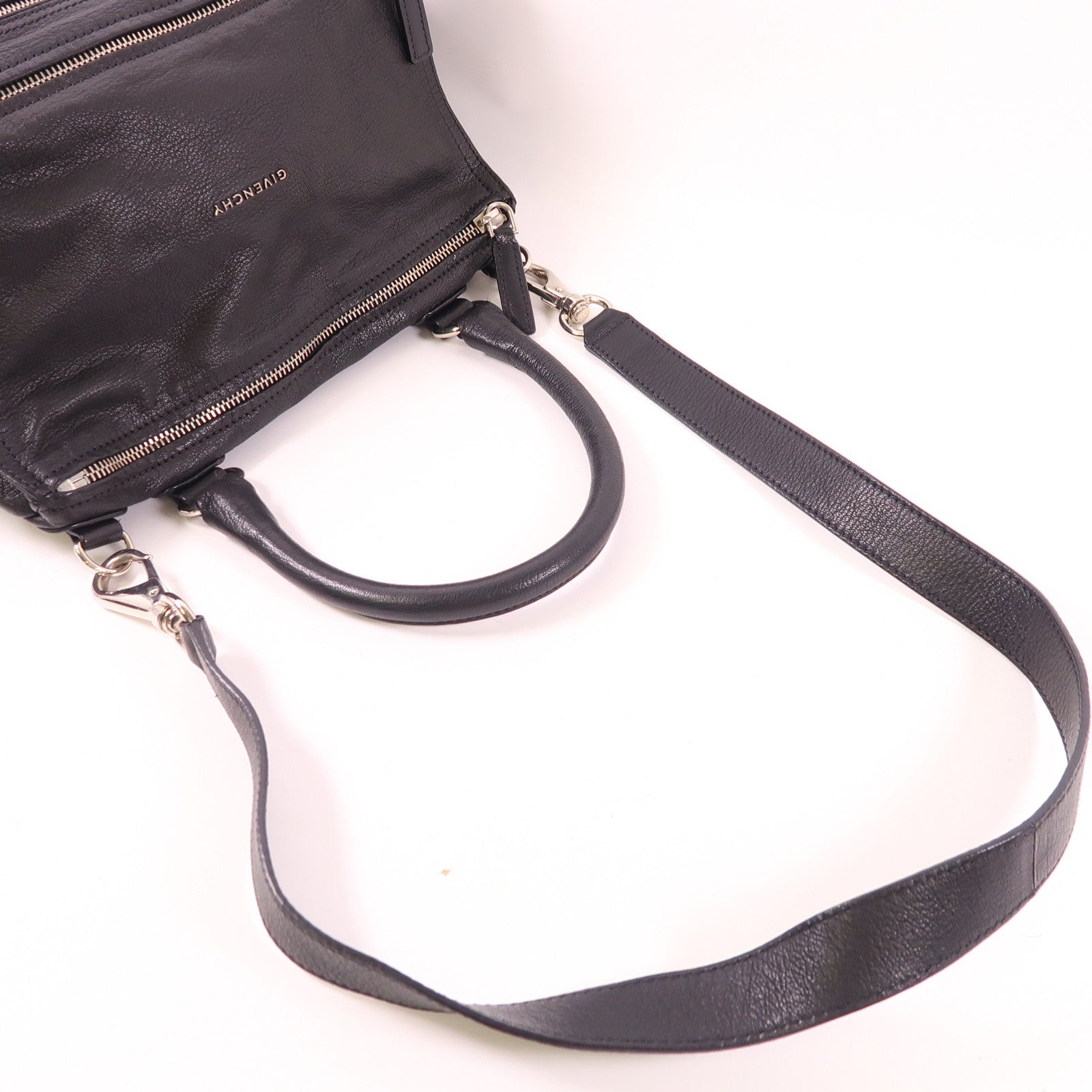 GIVENCHY SHW Pandora Medium 2 Way Bag Calfskin Leather Black