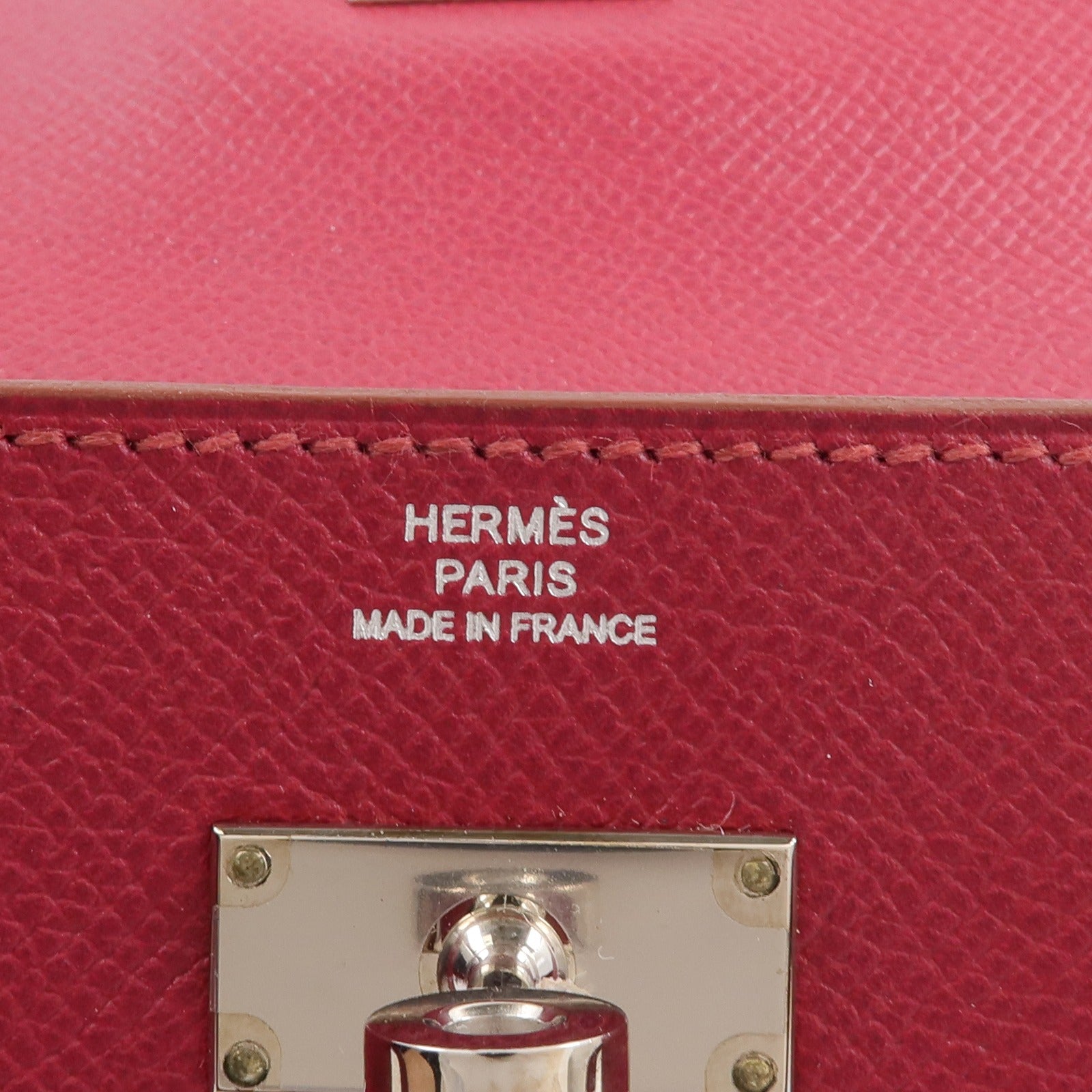 HERMES Epsom皮革Kelly Long Wallet長錢包Rubis