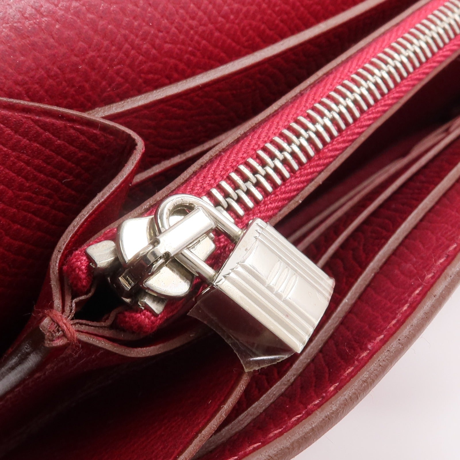 HERMES Epsom皮革Kelly Long Wallet長錢包Rubis