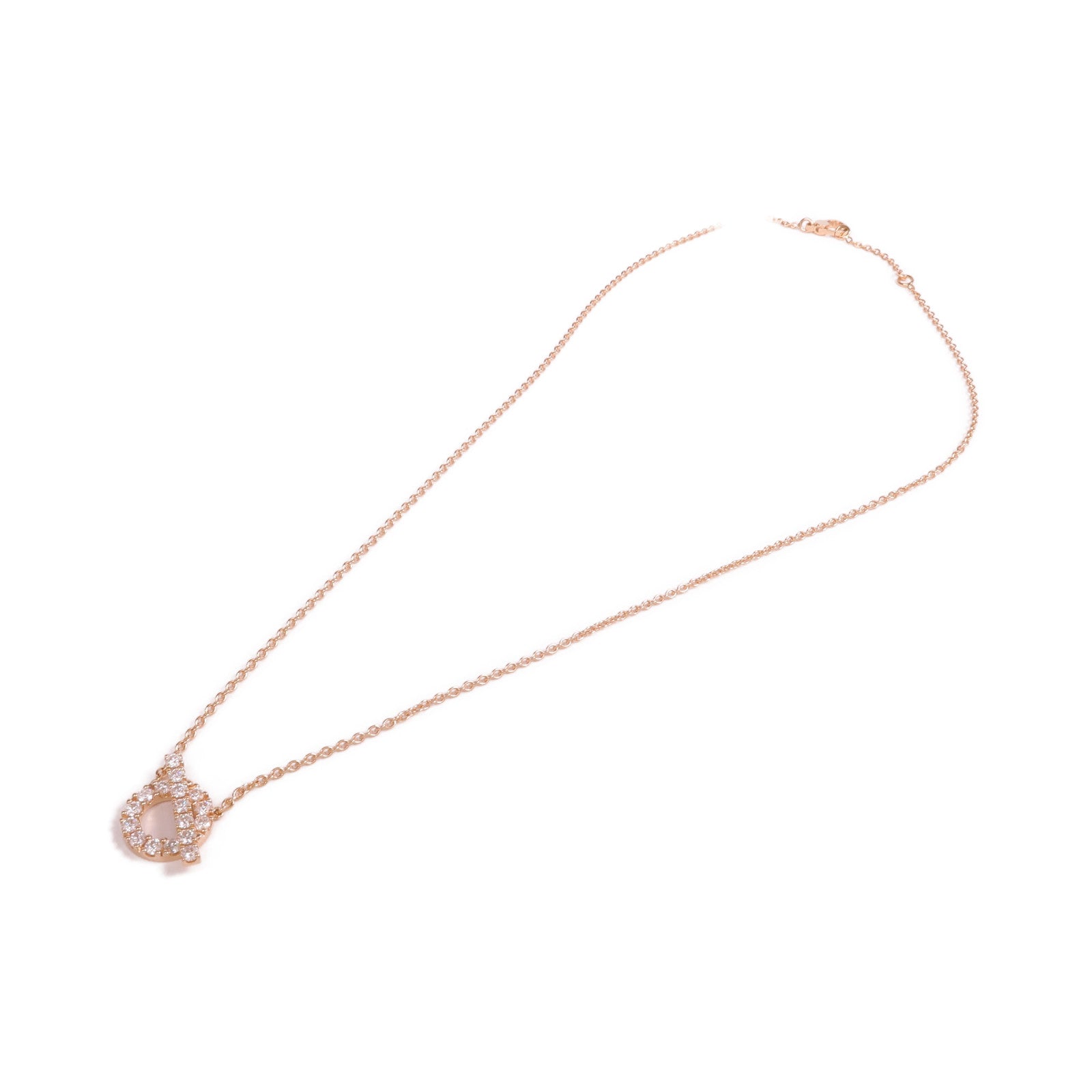 HERMES 【激減優惠】18K玫瑰金Finesse Pendant鑽石項鍊