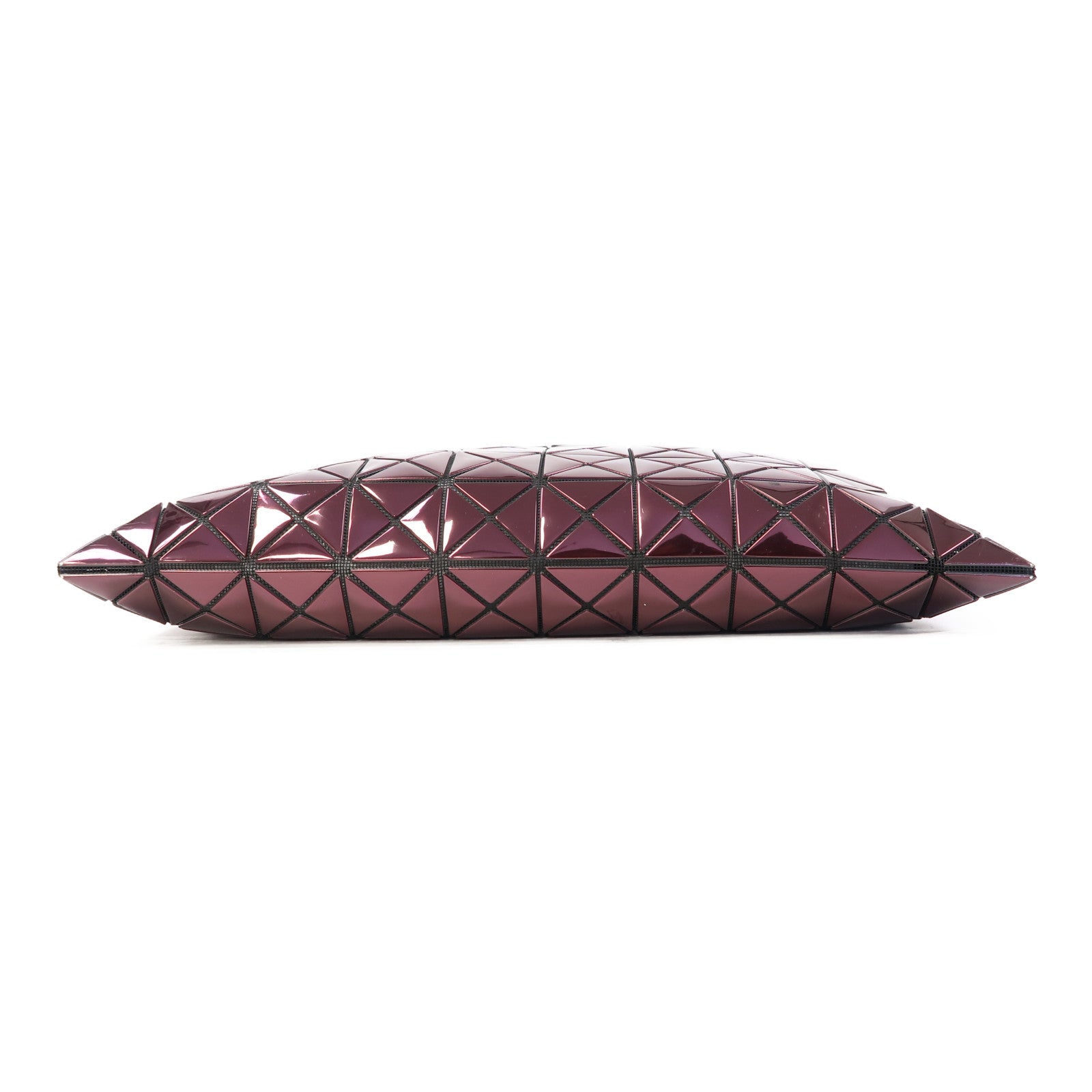 ISSEY MIYAKE PVC Bao Bao肩背袋暗紫紅色