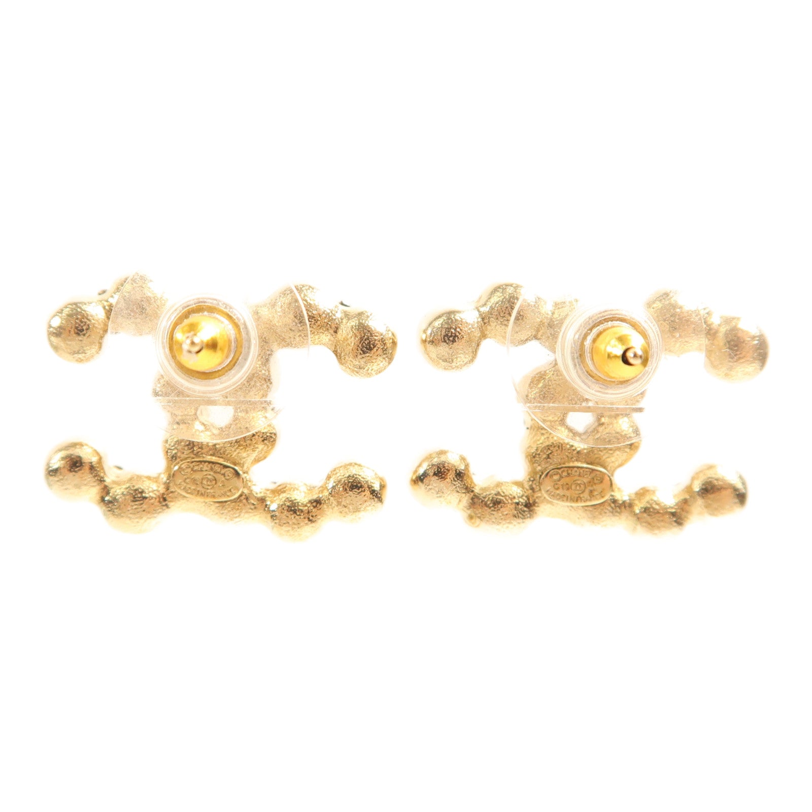 CHANEL 金屬Earrings耳環金色/白色