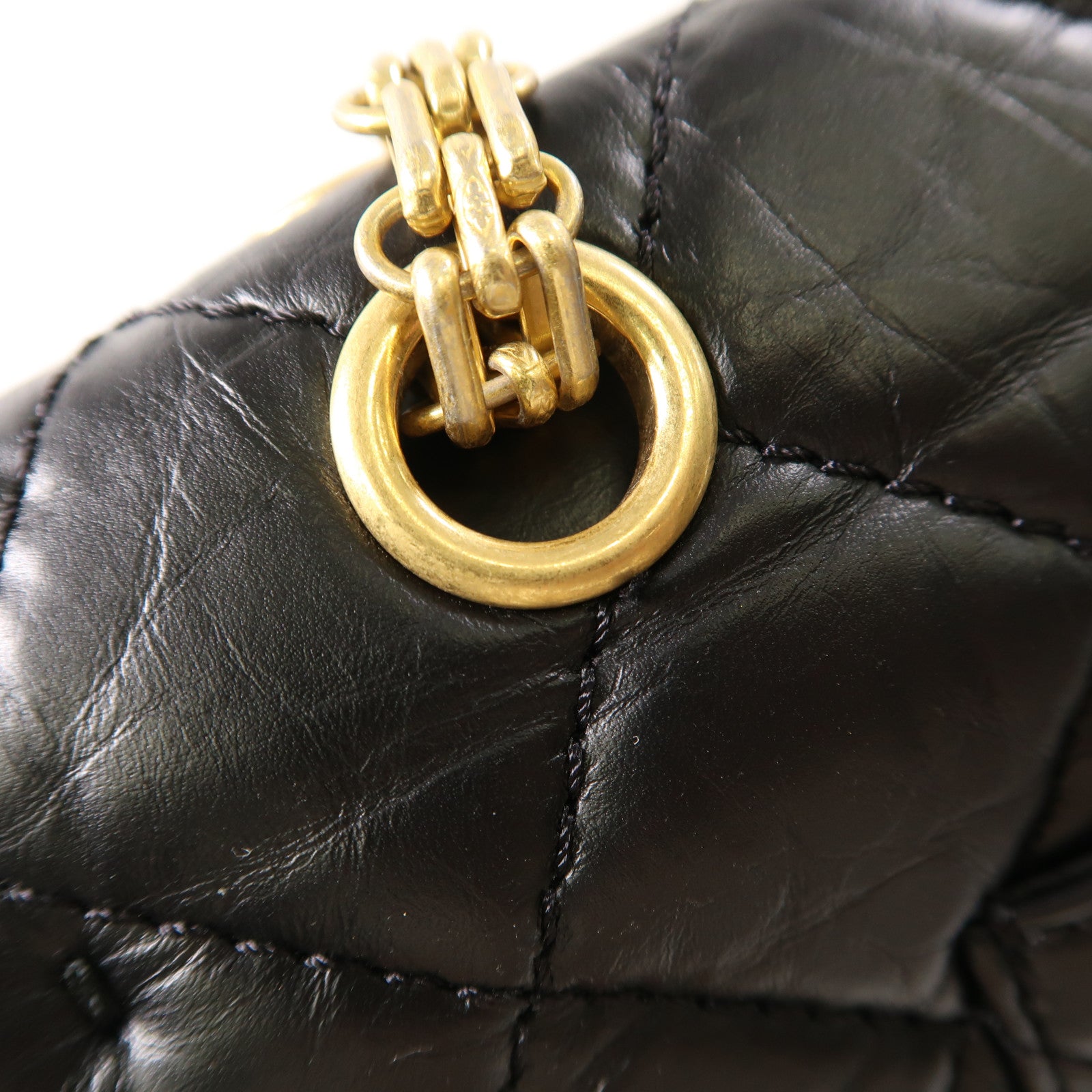 CHANEL 牛皮皮革2.55金扣鏈帶肩背袋