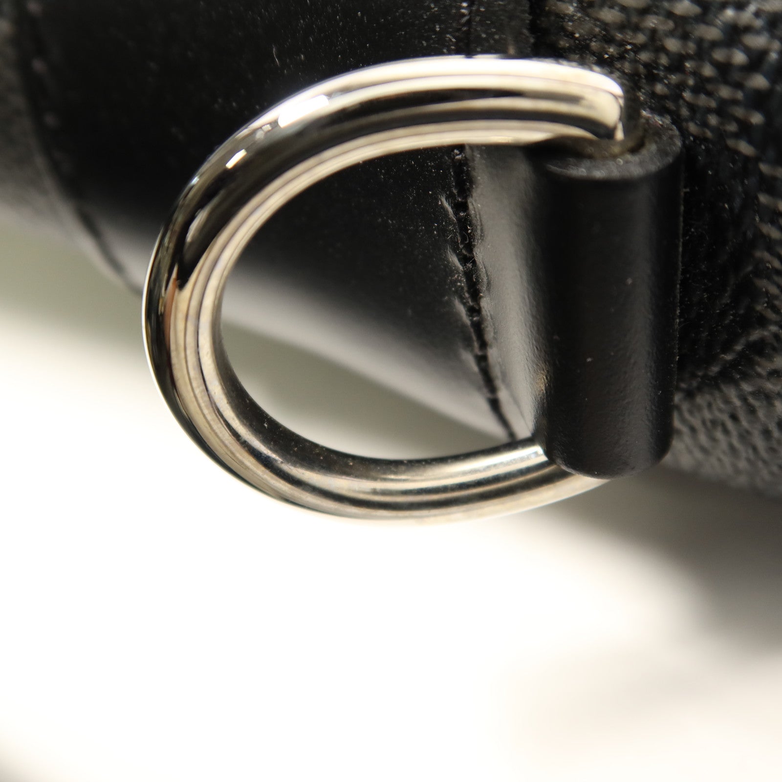 LOUIS VUITTON Damier Graphite Tadao PM銀扣手挽肩背兩用袋