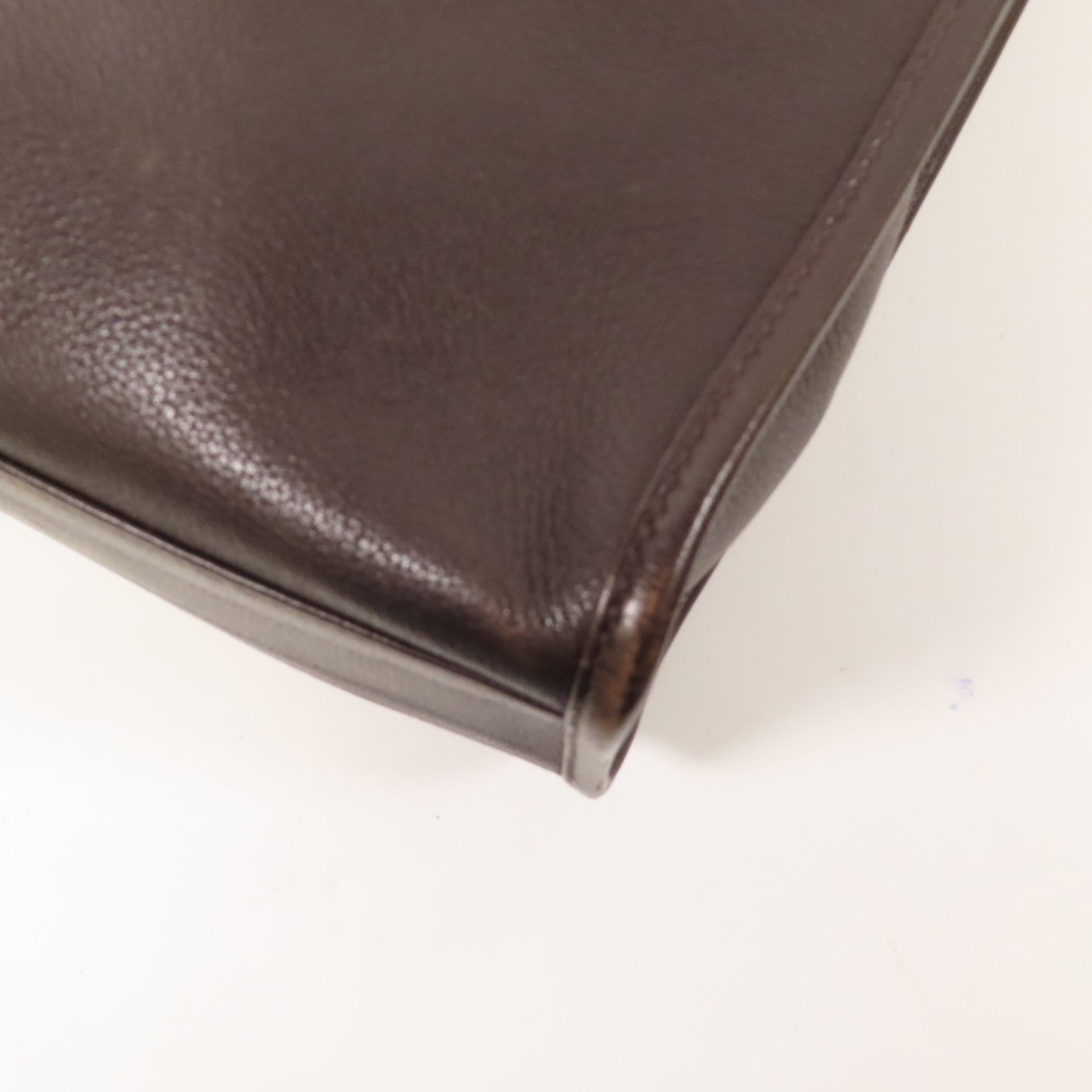 HERMES Sac Berlin 40 Tote Bag Evergrain Leather Chocolate