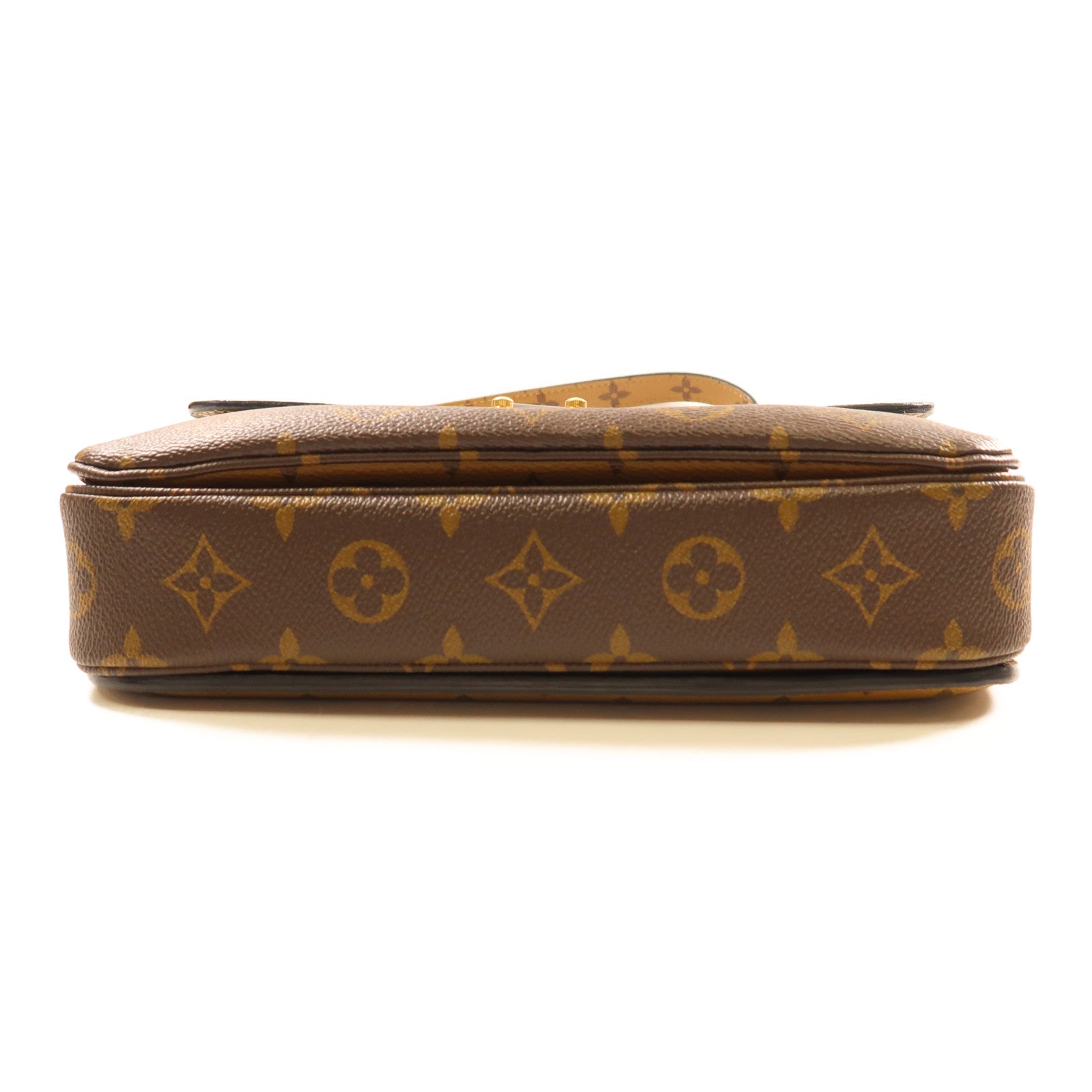 LOUIS VUITTON Monogram Reverse Pochette Metis金扣手挽肩背兩用袋棕色