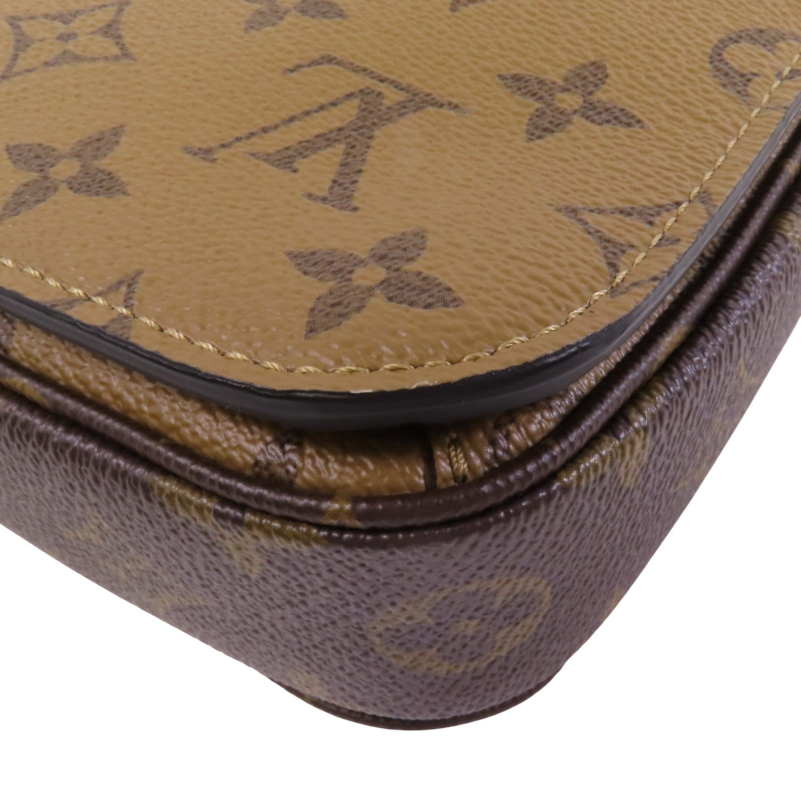 LOUIS VUITTON Monogram Reverse Pochette Metis金扣手挽肩背兩用袋