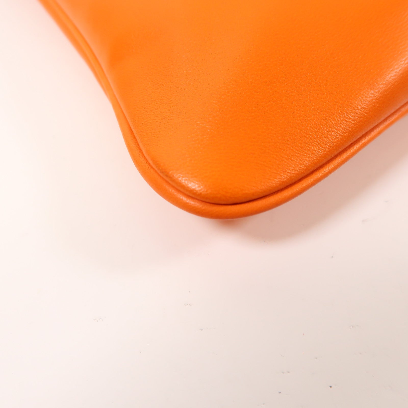 HERMES Swift皮革Aline Mini銀扣肩背袋Feu