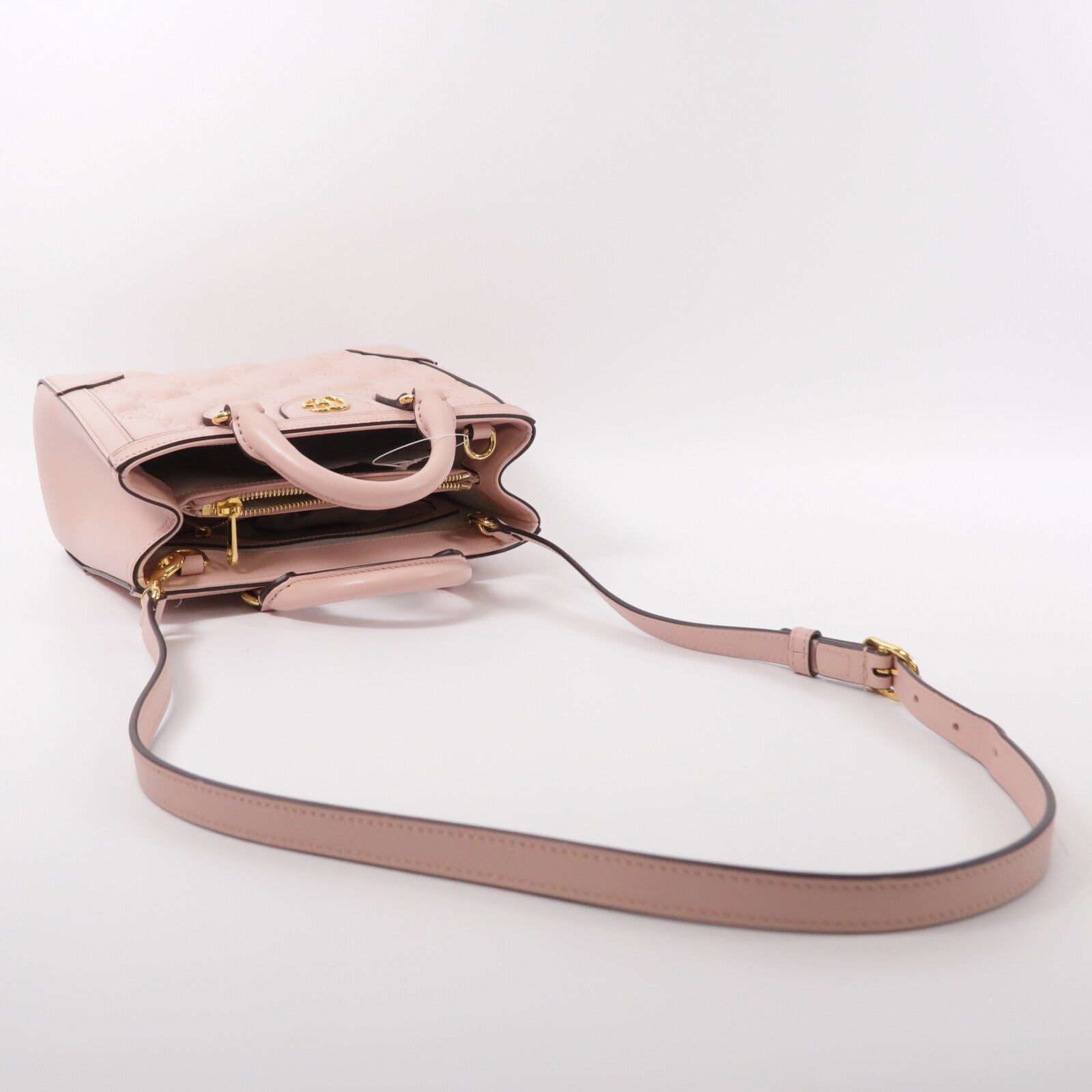 GUCCI 牛皮皮革GG Matelasse Mini Top Handle手挽肩背兩用袋
