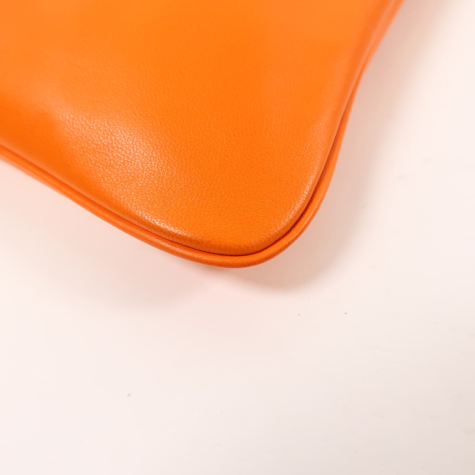 HERMES Swift皮革Aline Mini銀扣肩背袋Feu