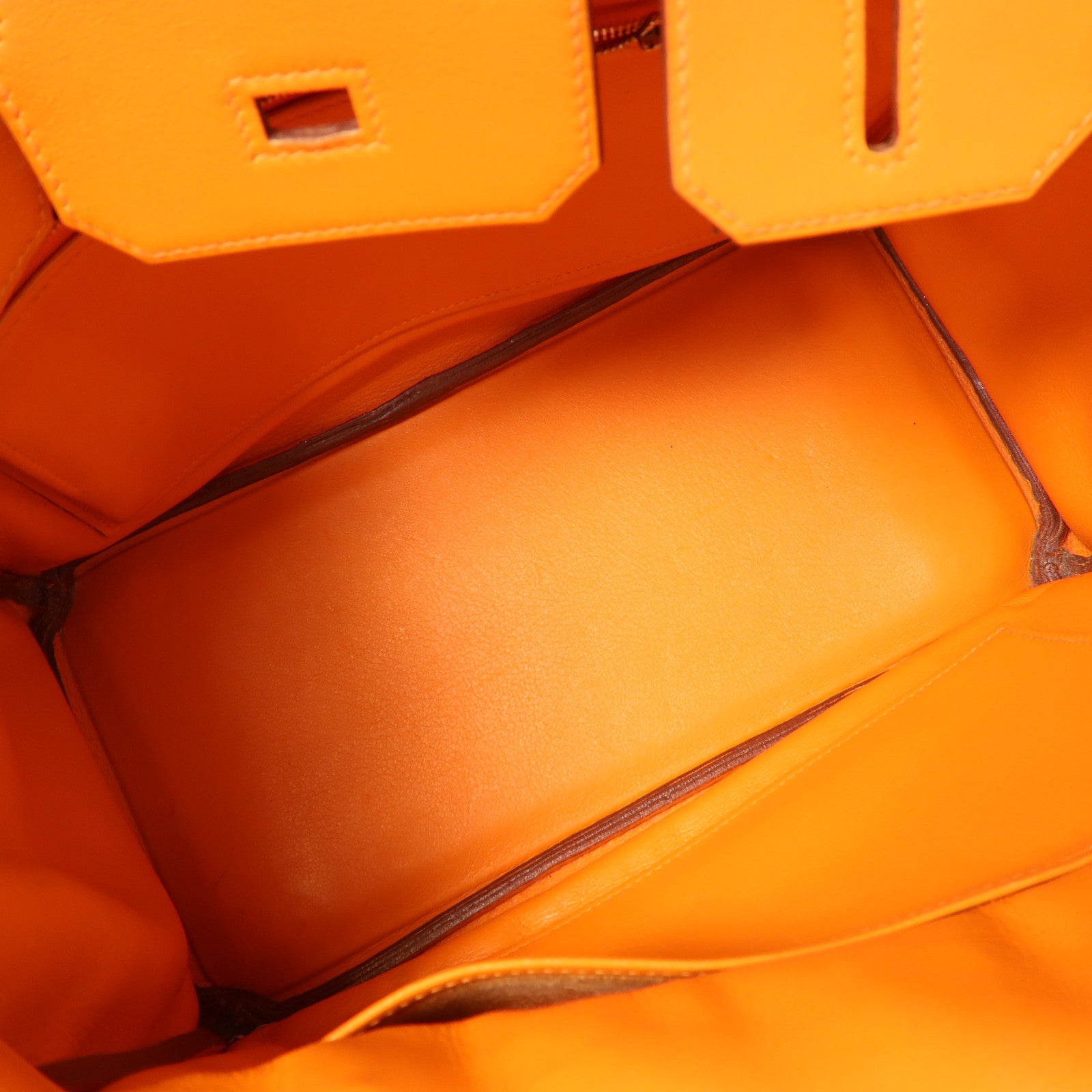 HERMES Swift皮革Birkin 30銀扣手挽袋橙色