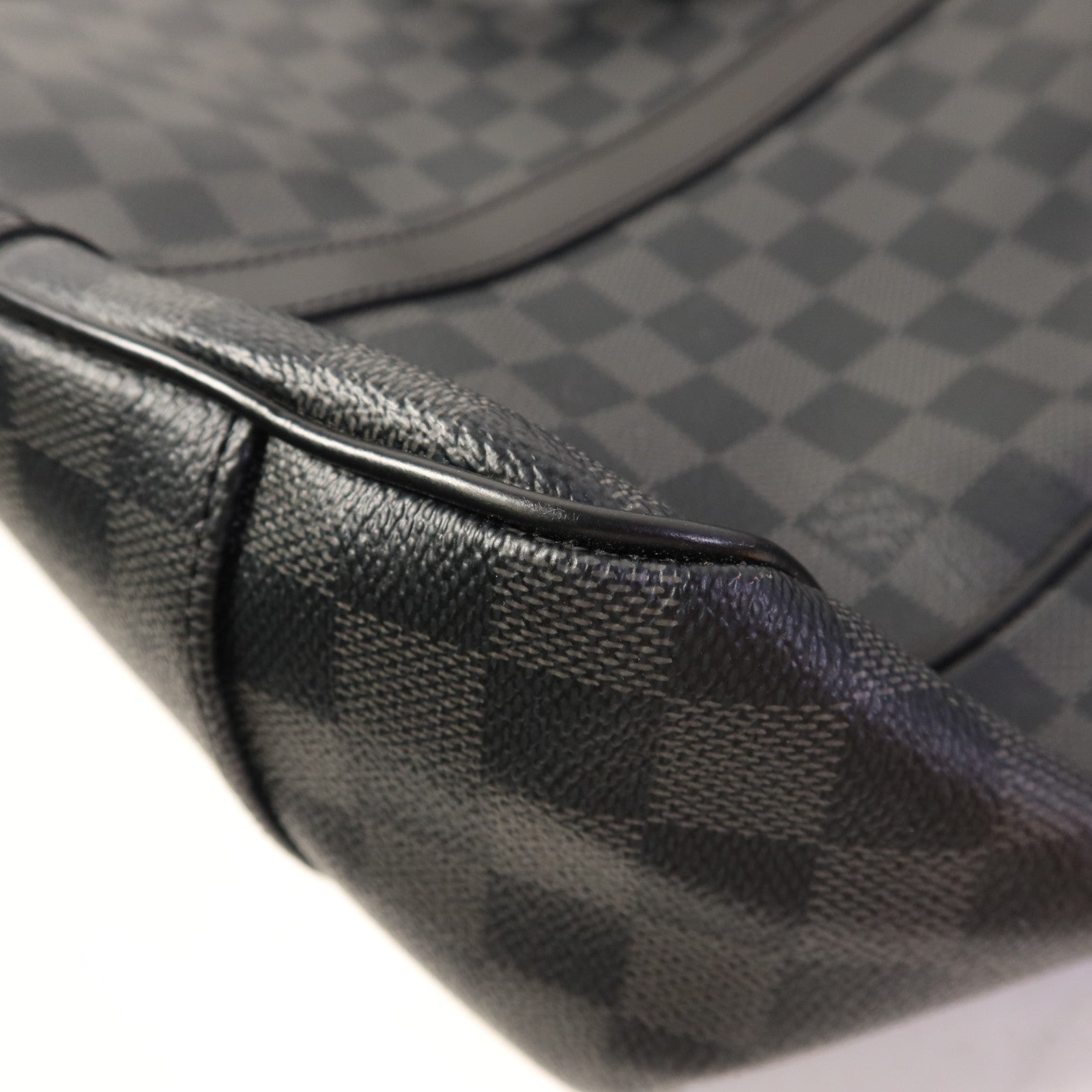 LOUIS VUITTON Damier Graphite Tadao PM銀扣手挽肩背兩用袋