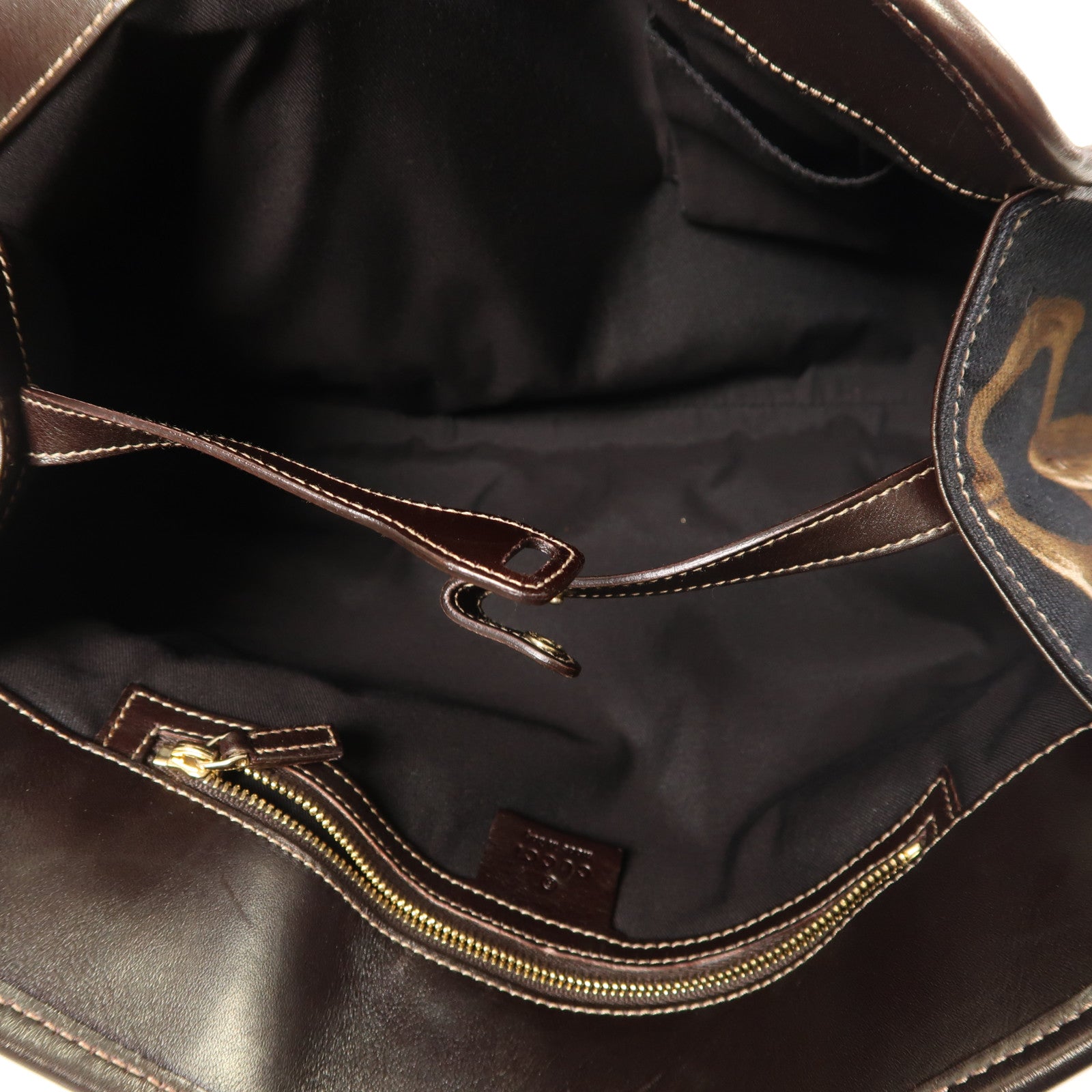 GUCCI GG GHW Tote Bag 154399 Canvas Brown/Black