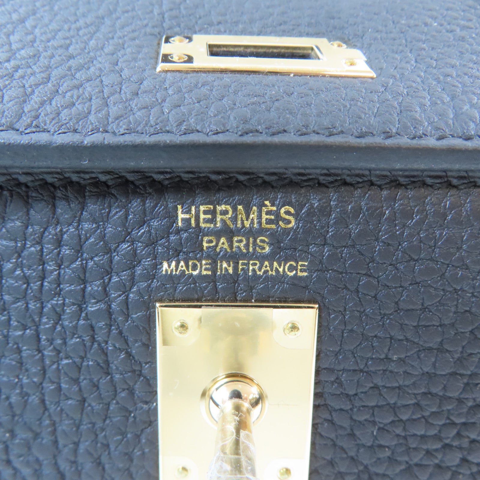 HERMES (PRICE DOWN) GHW Kelly 25 2 Way Shoulder Handbag Togo Leather Noir Black
