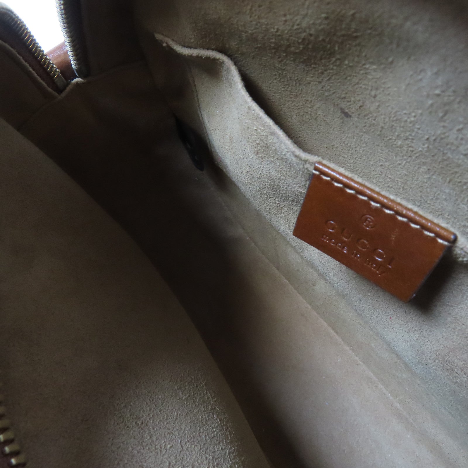 GUCCI 塗層帆布GG Supreme Mini Chain Bag金扣肩背袋啡色