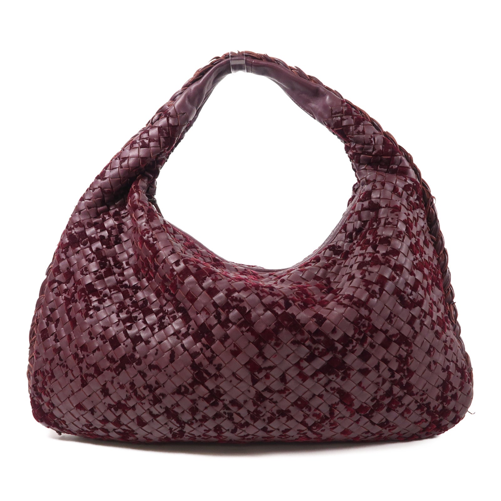 BOTTEGA VENETA 織紋皮革/天鵝絨Shoulder Bag肩背袋