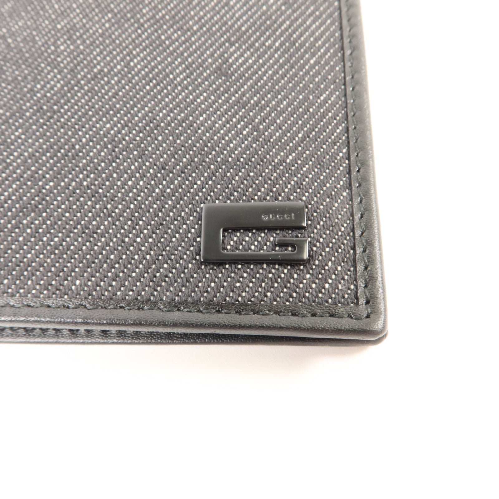 GUCCI 牛仔布料/牛皮皮革Bifold Wallet錢包