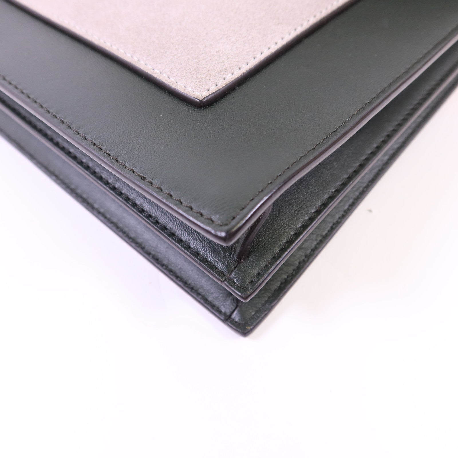 CELINE 牛皮皮革Envelope Shoulder Bag金扣鏈帶肩背袋