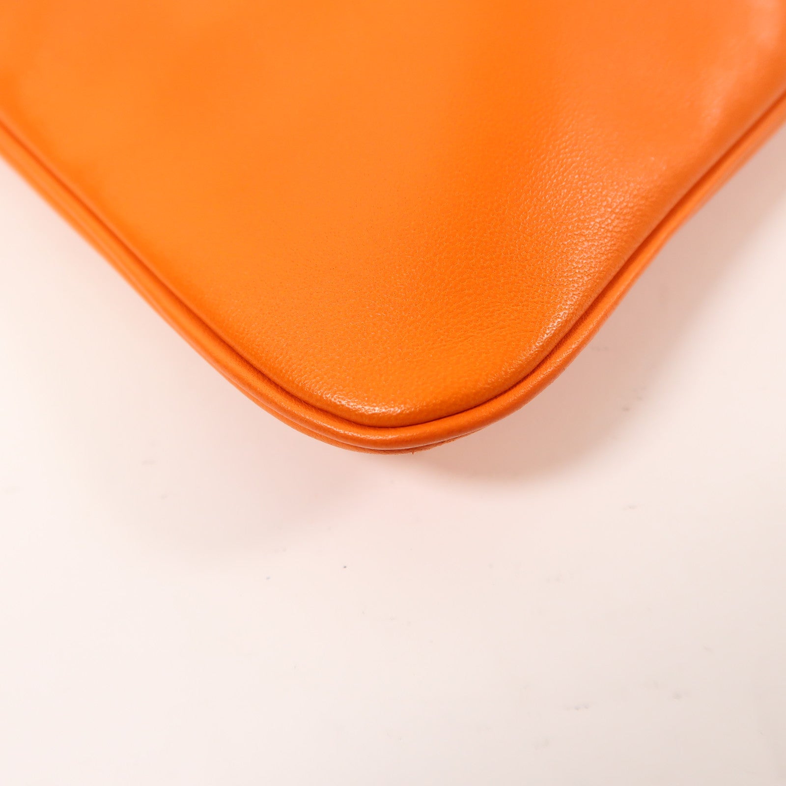 HERMES Swift皮革Aline Mini銀扣肩背袋Feu