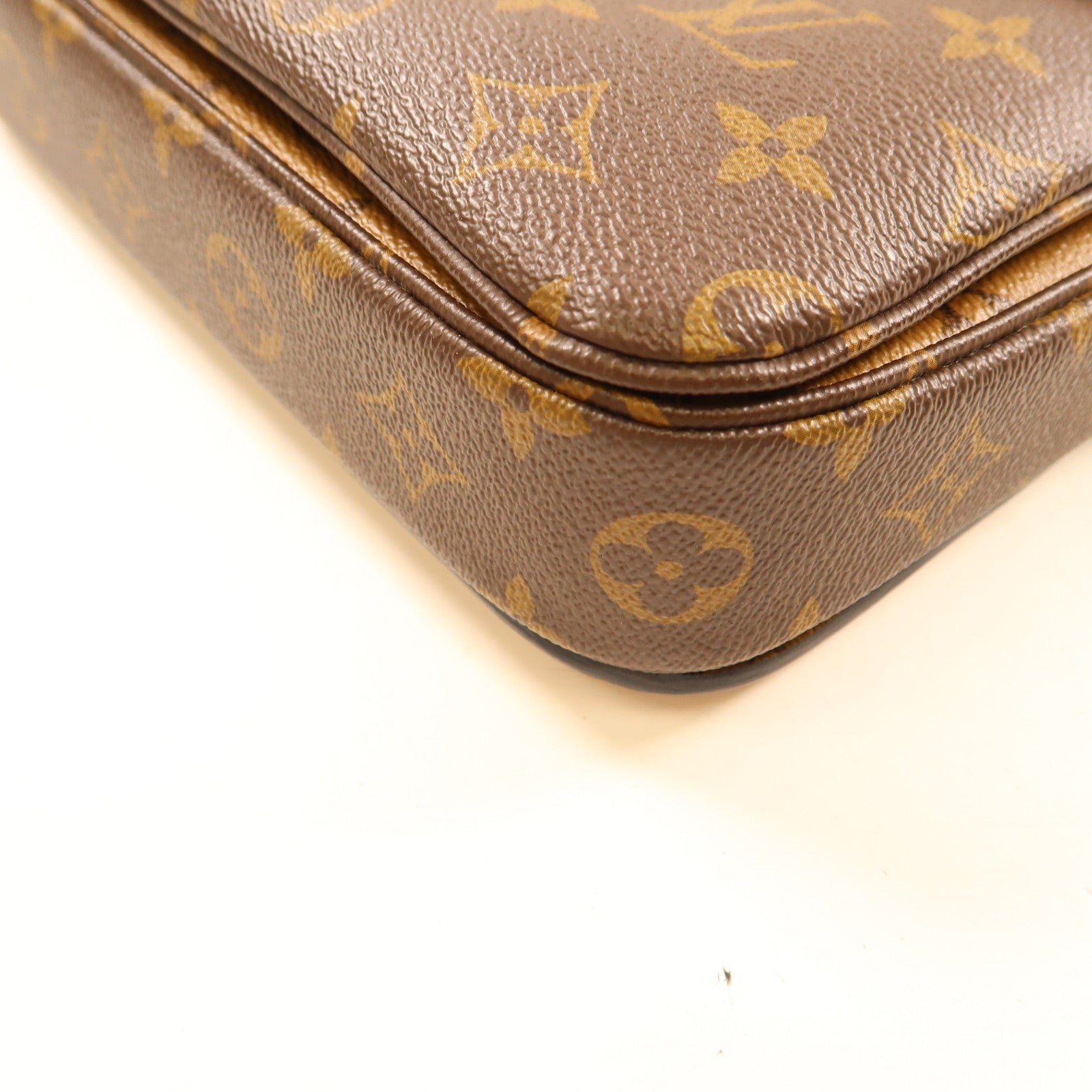 LOUIS VUITTON Monogram Reverse Pochette Metis金扣手挽肩背兩用袋棕色