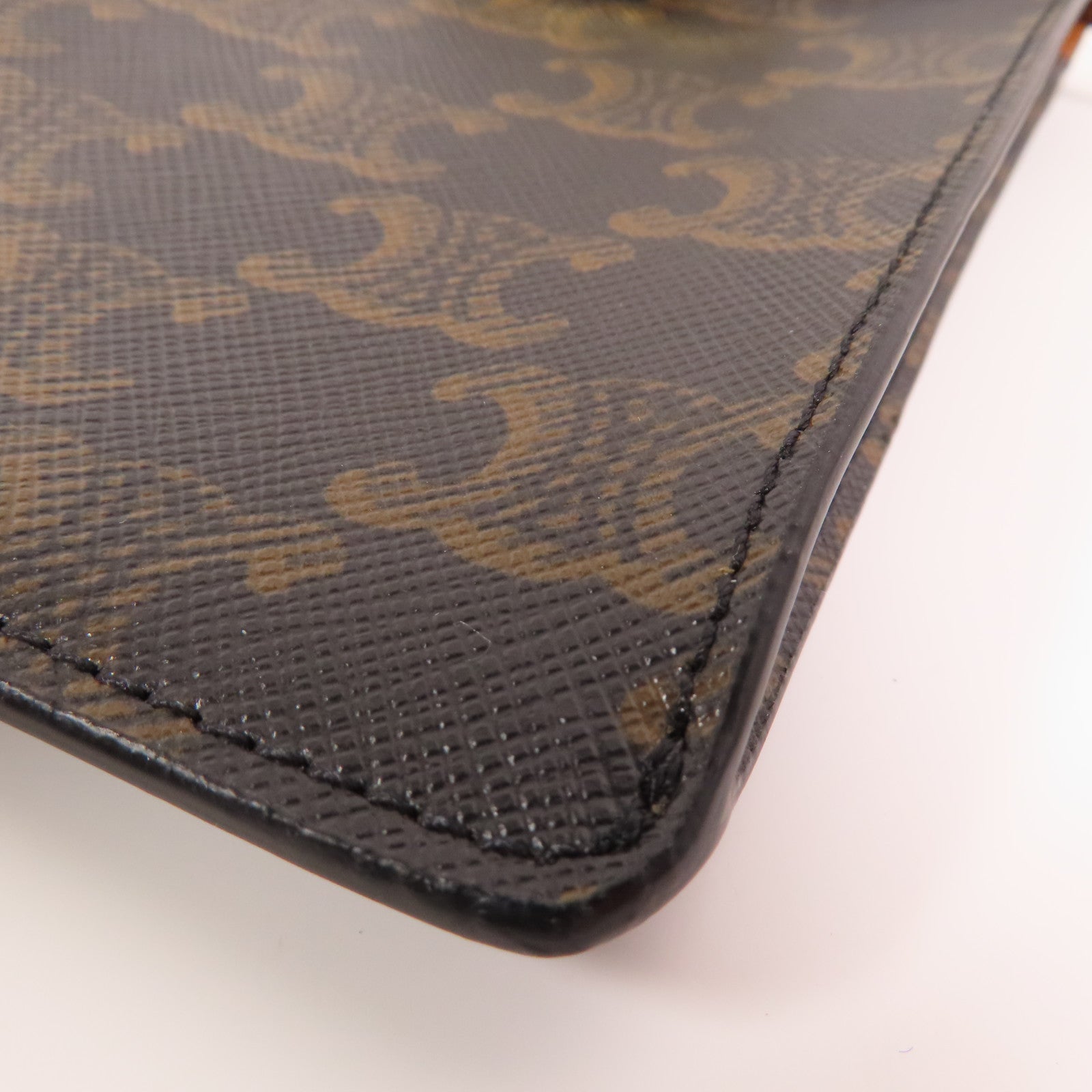 CELINE Trionphe帆布Phone Pouch金扣肩背袋