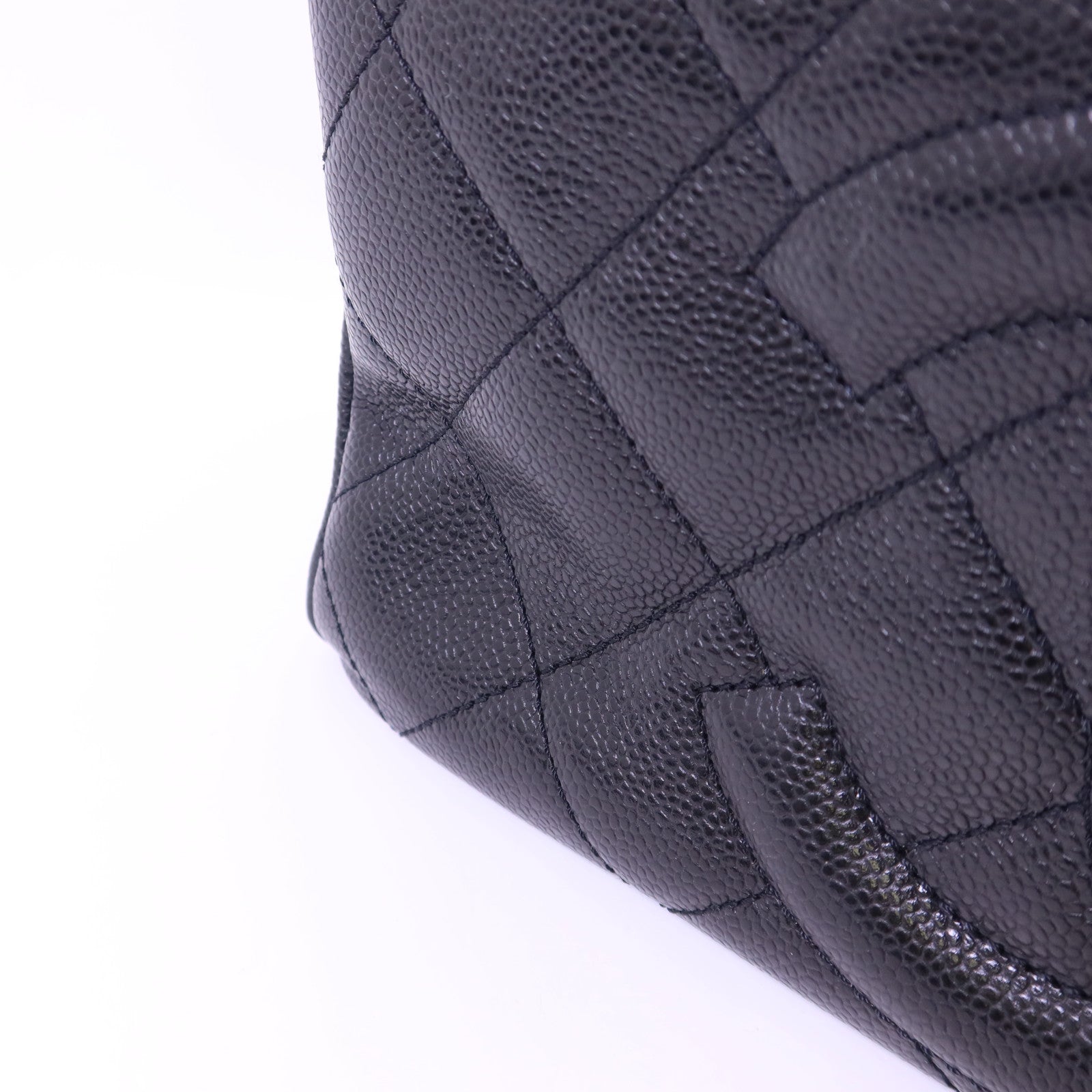 CHANEL 牛皮皮革Shoulder Bag銀扣鏈帶肩背袋